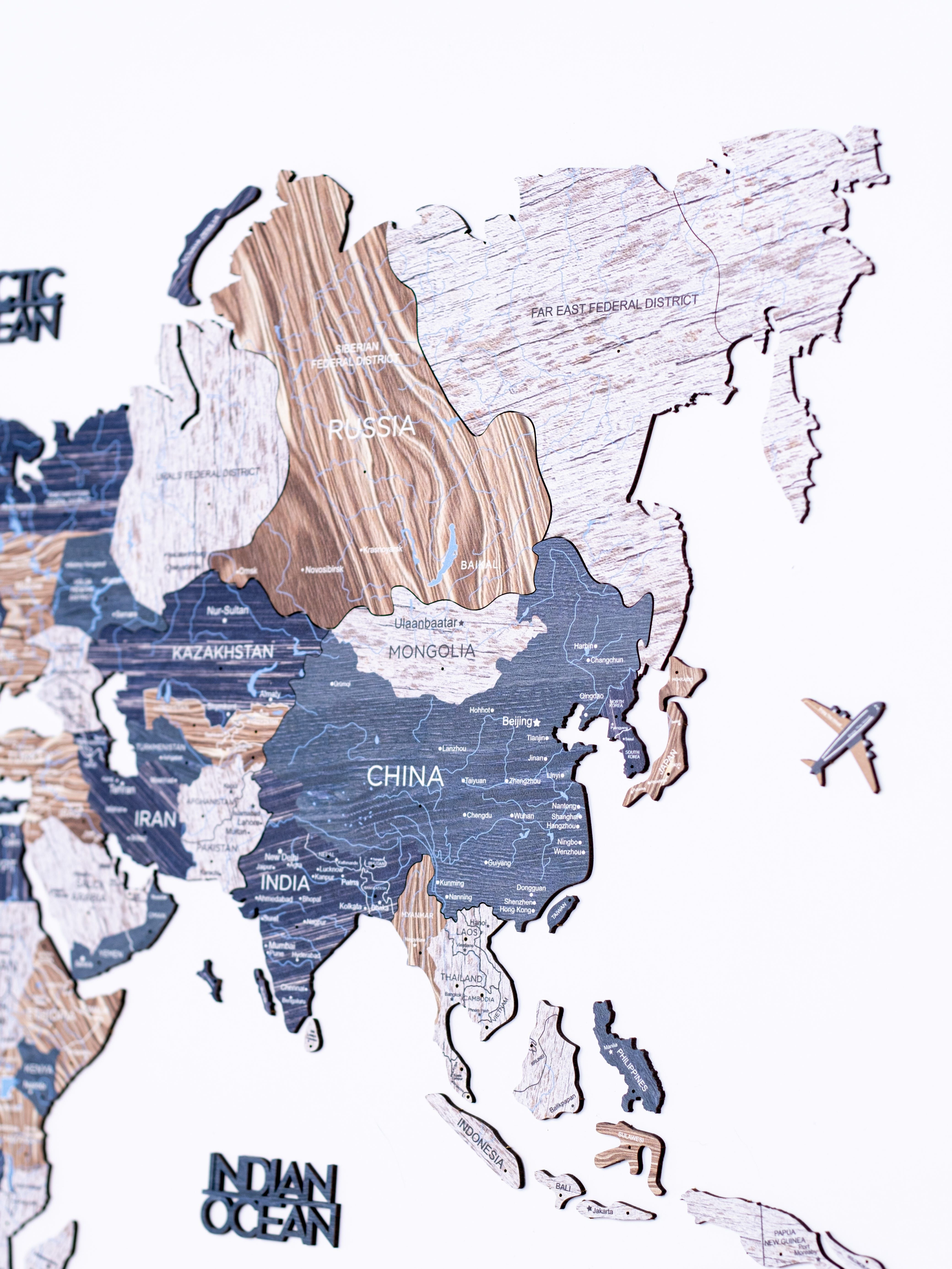 2d Wooden World Map Mystery M ENJOY THE WOOD-image 6