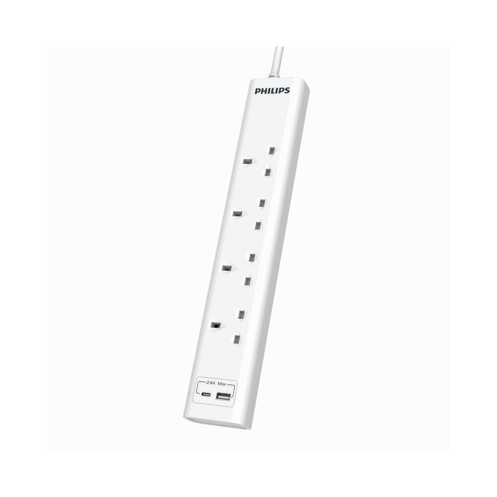 PHILIPS 4 Gang 13a Unswitched Portable Socket Outlet One Type A / C CHP4141WA/69-image 5