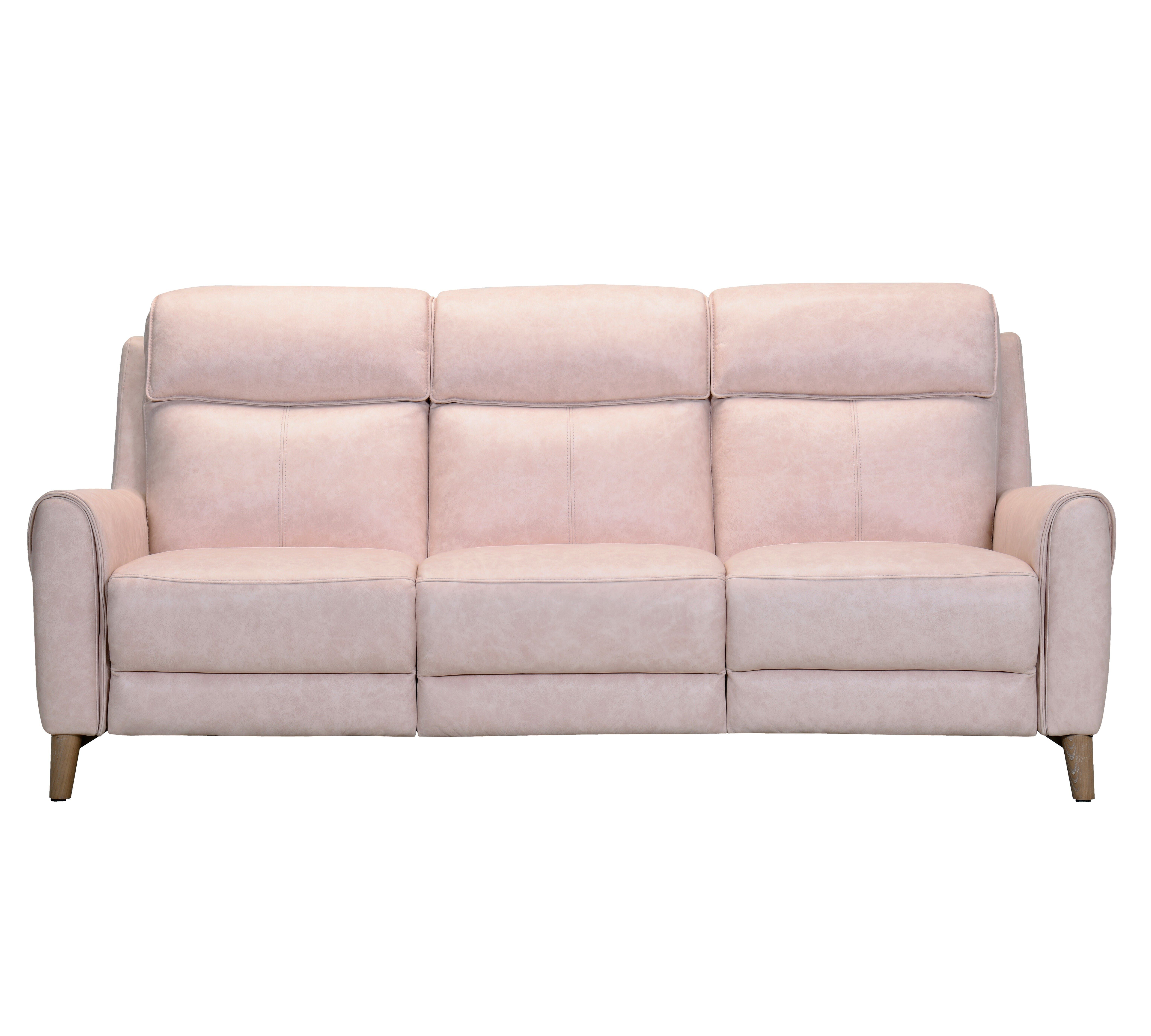 3rr Seater (fl) C15 Pink Full Leather Sofa MICOLA-image 1