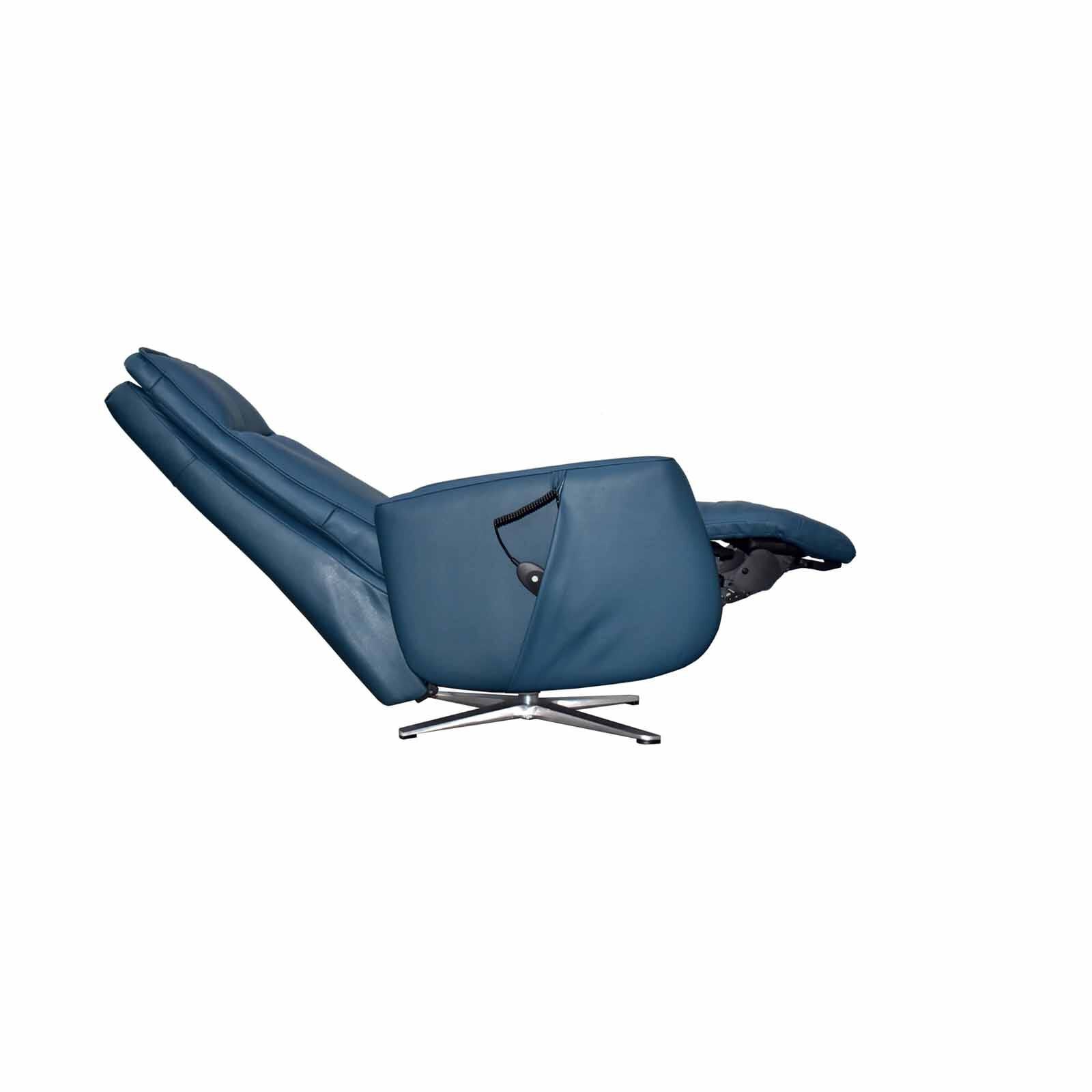Power Lift Massage Chair (hl) Navy Half Leather SOLEA-image 4
