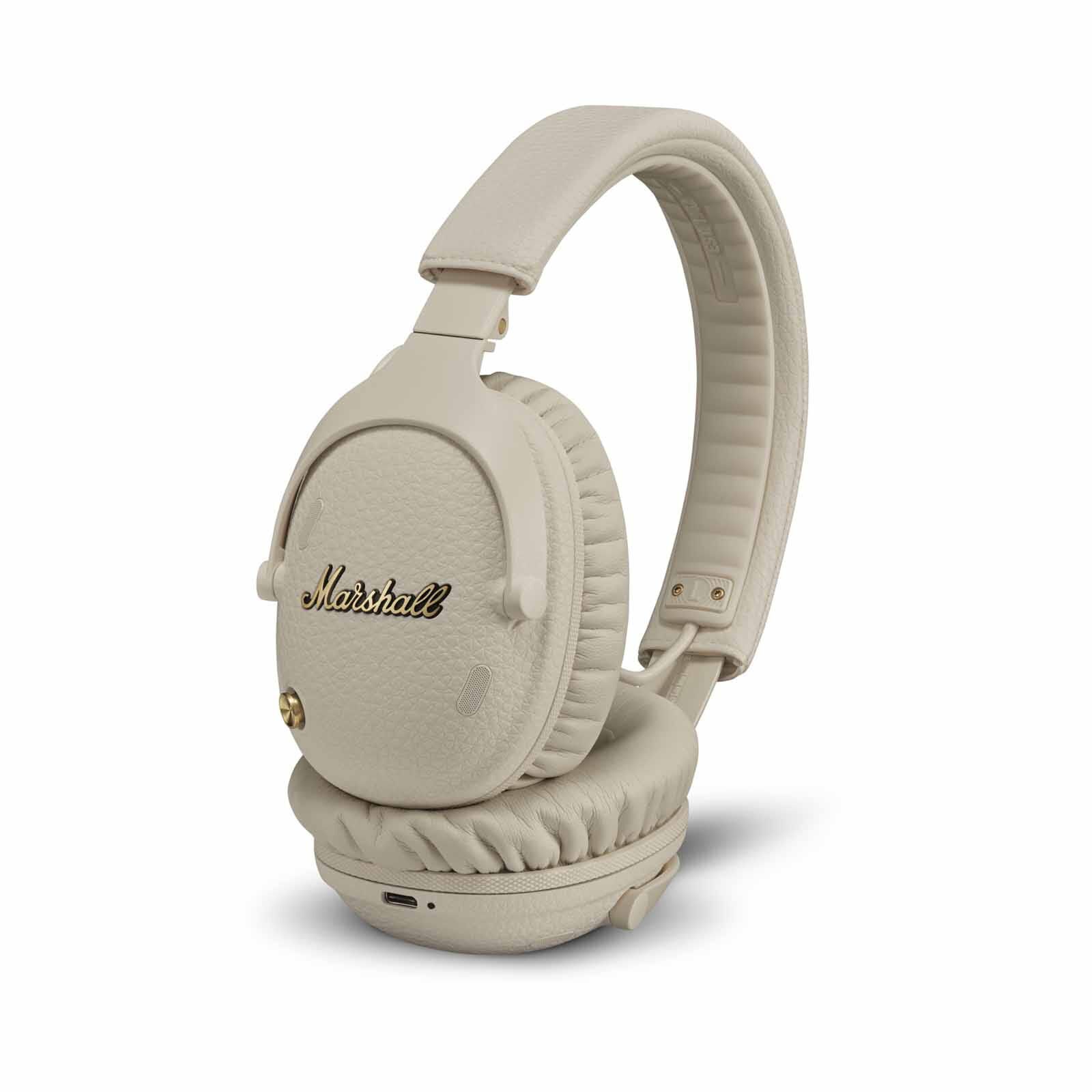 MARSHALL Wireless Headphones With Built-in Mic MONITOR III ANC (CREAM)-image 2