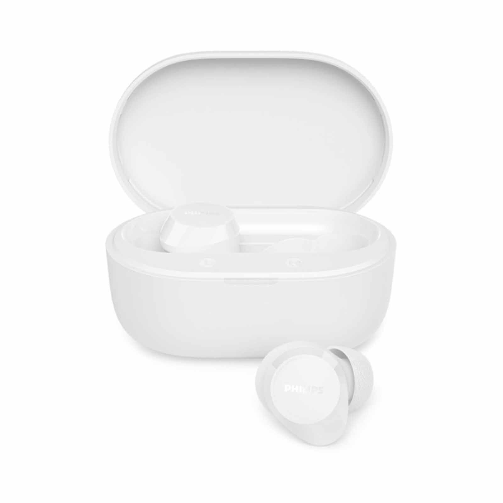 PHILIPS Wireless In-ear Bud, 10mm Drivers, Bt6.0, Ipx4 Splash TAT1300WT/97-image 1