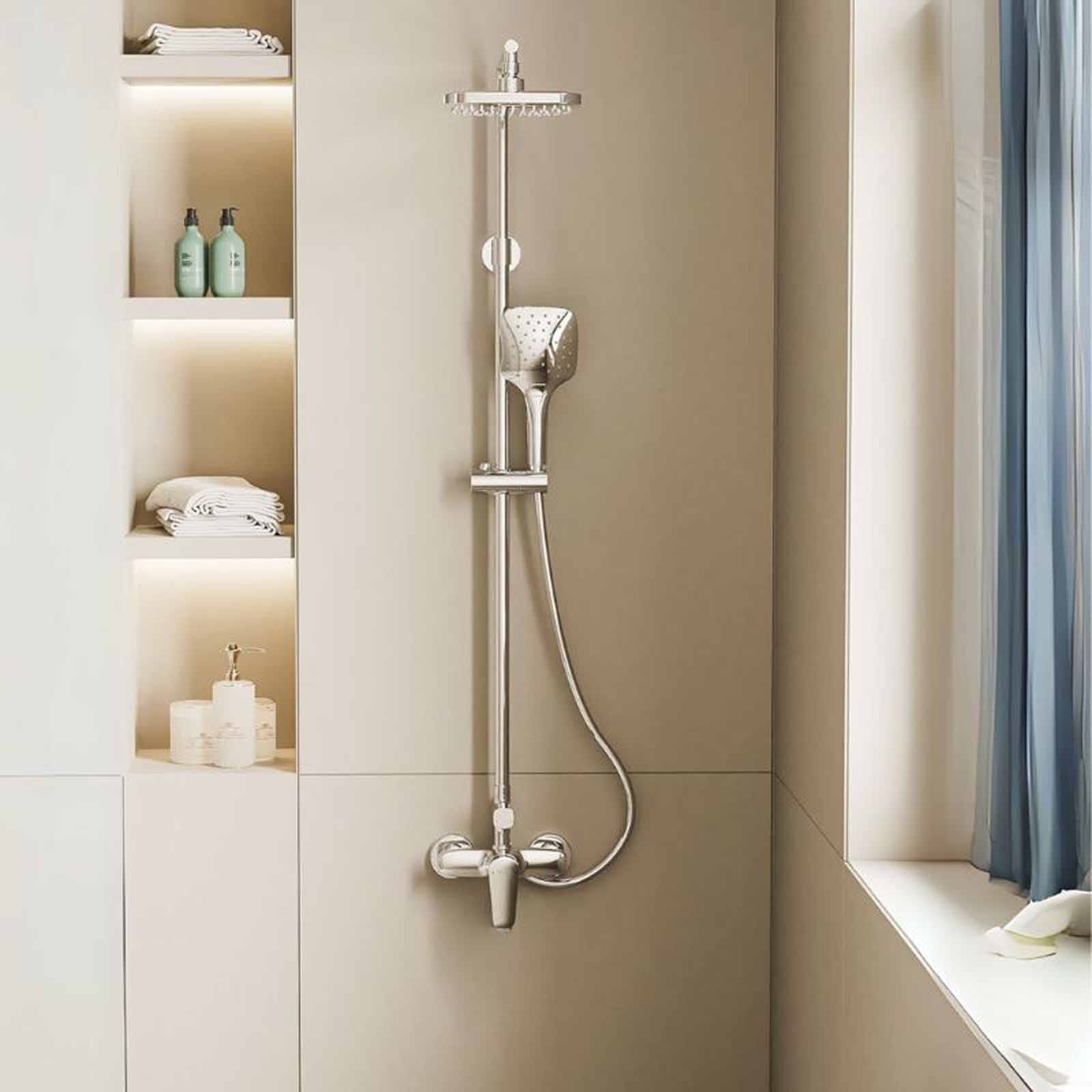 BRAVAT Bravat Source Single Lever Wall Mounted Shower Set - Exclude Installation F9173218CP-A-ENG-image 3
