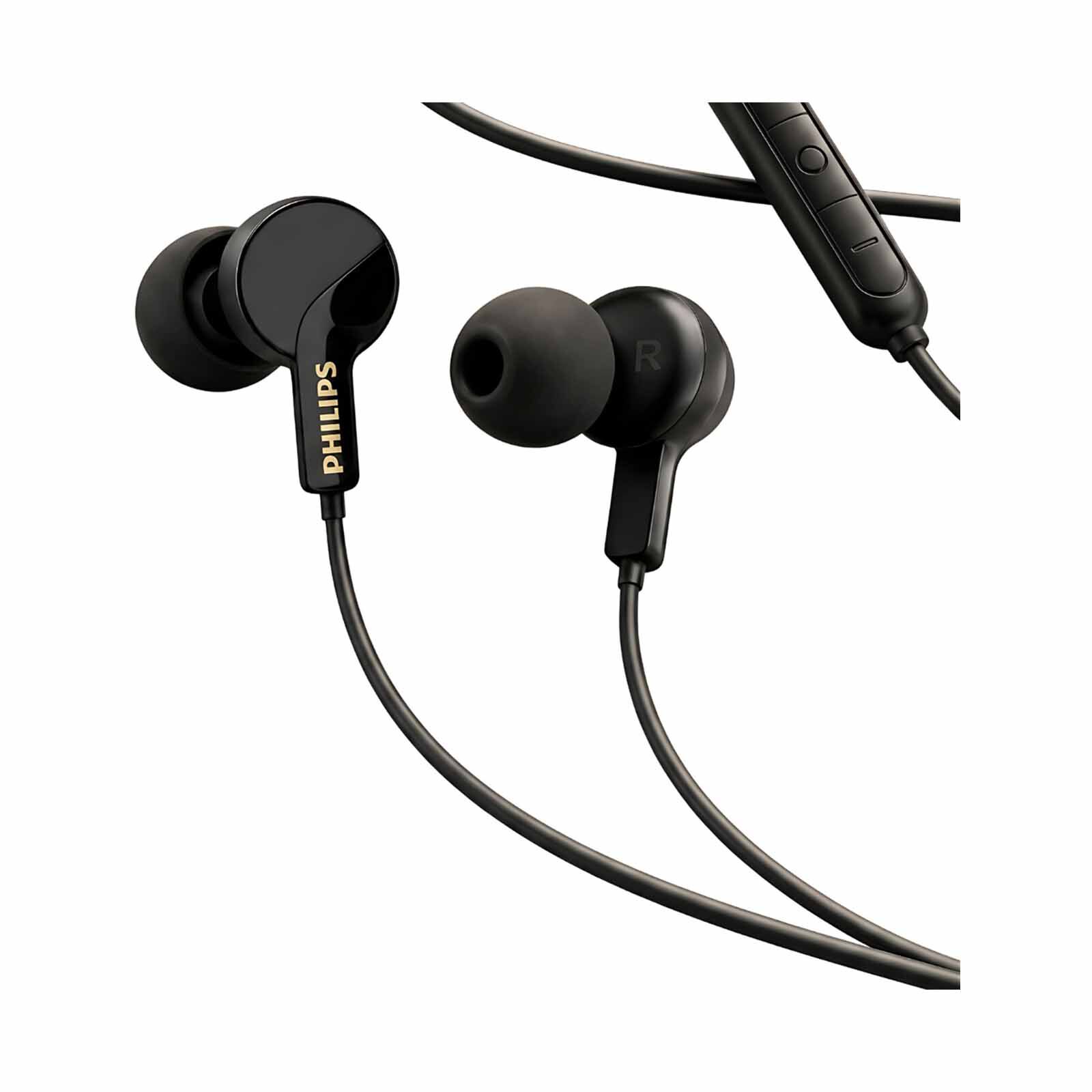 PHILIPS Wired In-ear, 1.2m, 10mm Neodymium Driver, Built-in Mic, Hi-res Audio TAE3130BK/97-image 2