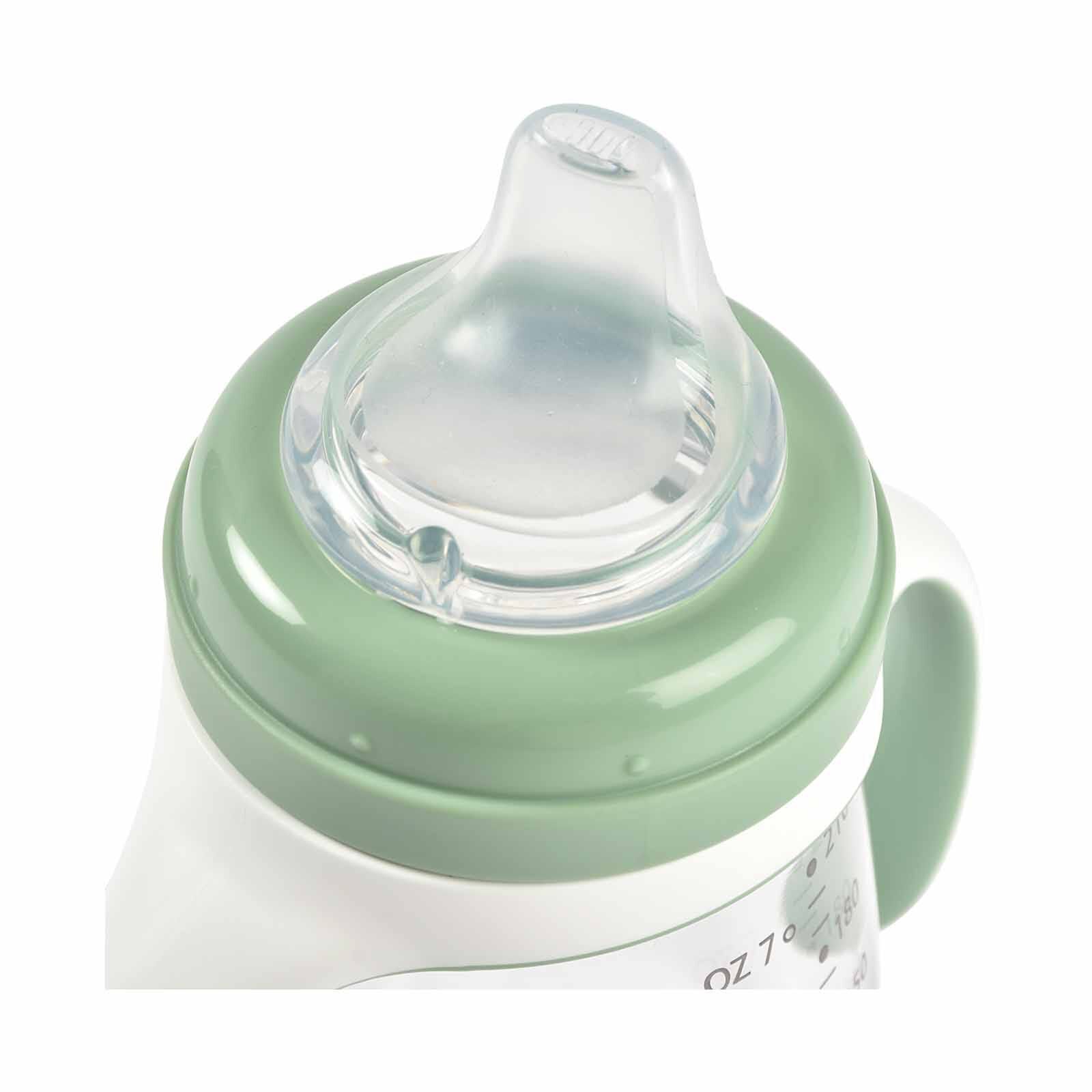 BEABA To Sippy Learning Cup 210ml - Sage (online) 2 IN 1 BOTTLE-image 2