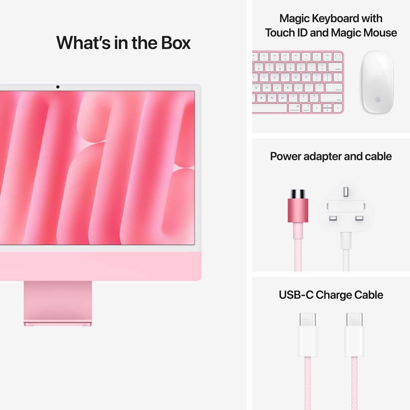 APPLE 24-inch Imac Apple M4 Chip With 10-core Cpu And 10-core Gpu, 16gb, 512gb Ssd - Pink MWV53ZP/A-image 7