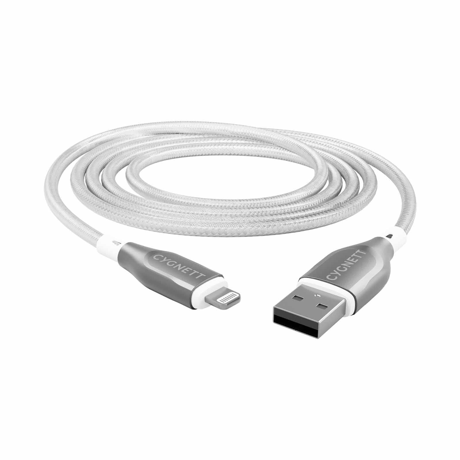 CYGNETT Armoured Lightning To Usb-a Cable - White 2m CY4661PCCAL-image 2