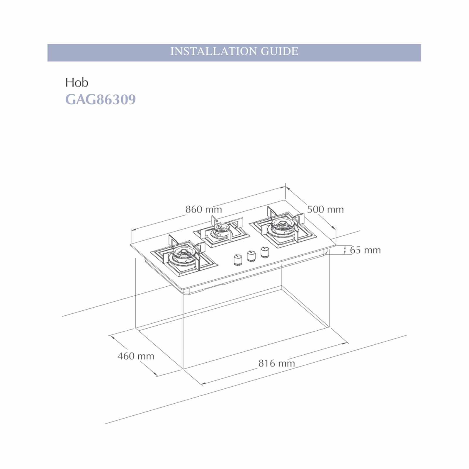 FOTILE 3 Burners Eps Kitchen Hob (town Gas) (exclude Installation) GAG86309 (PUB)-image 6