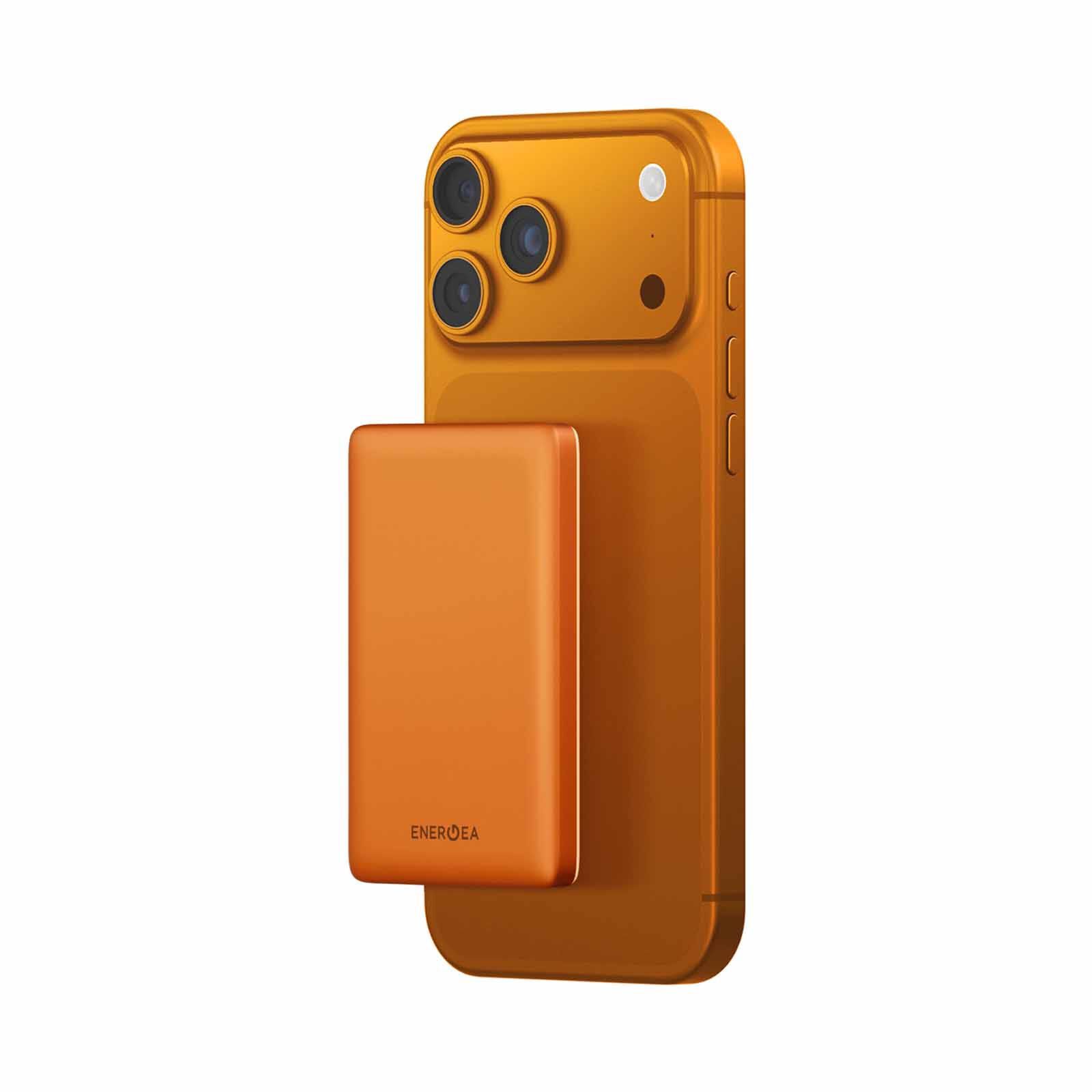 ENERGEA Alupac Mini 3c, 5000mah Mini Aluminium Magsafe Compatible Powerbank - Orange AP-MINI5K-ORG-3C-image 5