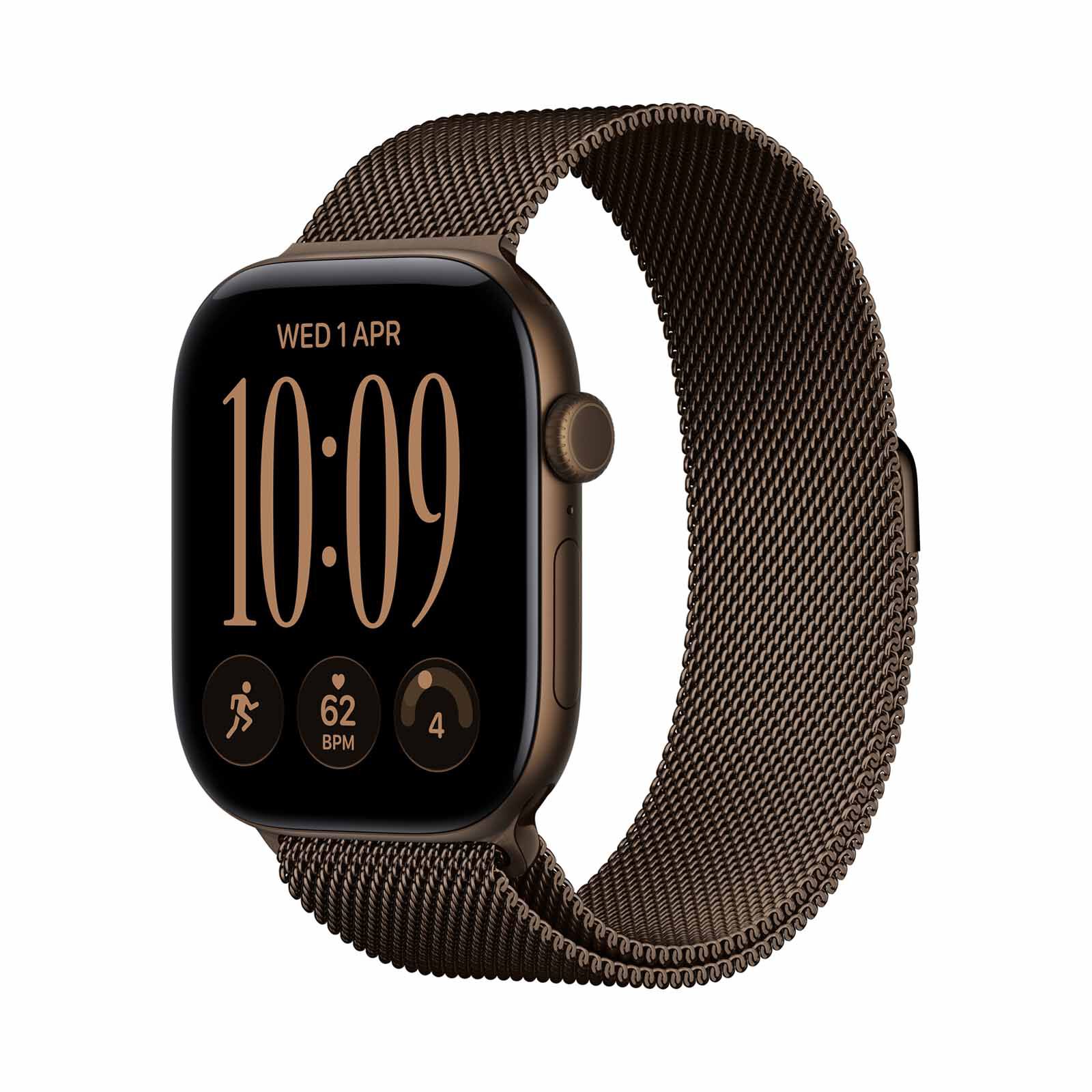 APPLE Watch Series 12 Gps 46mm Dark Bronze Aluminium Case With Dark Bronze Milanese Loop - M/l MKD84X/A-image 2