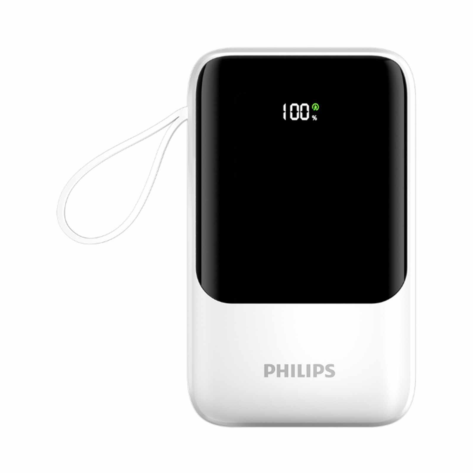 PHILIPS 10000mah 22.5w Powerbank With Usb-c Lightning Micro Usb Usb-a Cables Ccc DLP2223W/97-image 1