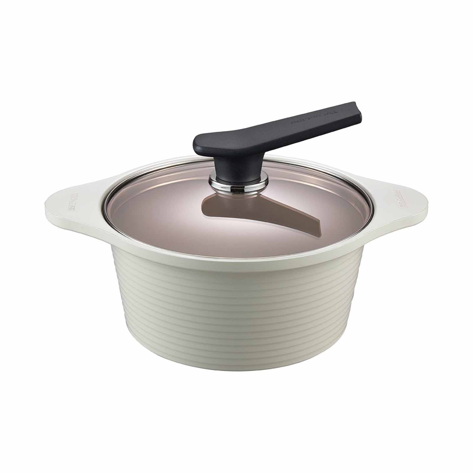 HAPPYCALL Onde Ih 20cm Stock Pot - Ivory 4003-1231-image 1