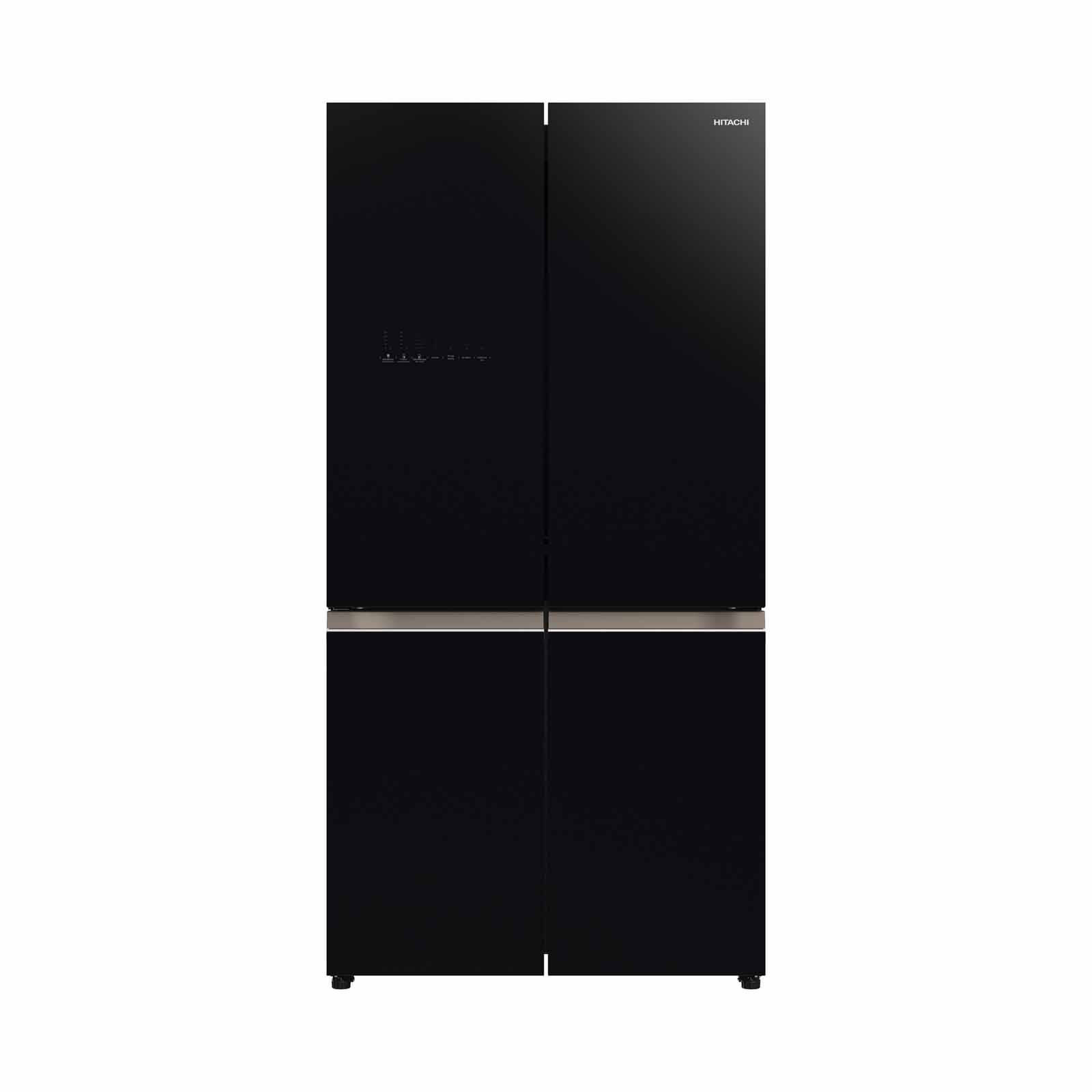 HITACHI 4 Door French Bottom Fridge (569l) (glass Clear Black) R-WB640PMS1-5 GCK-image 1