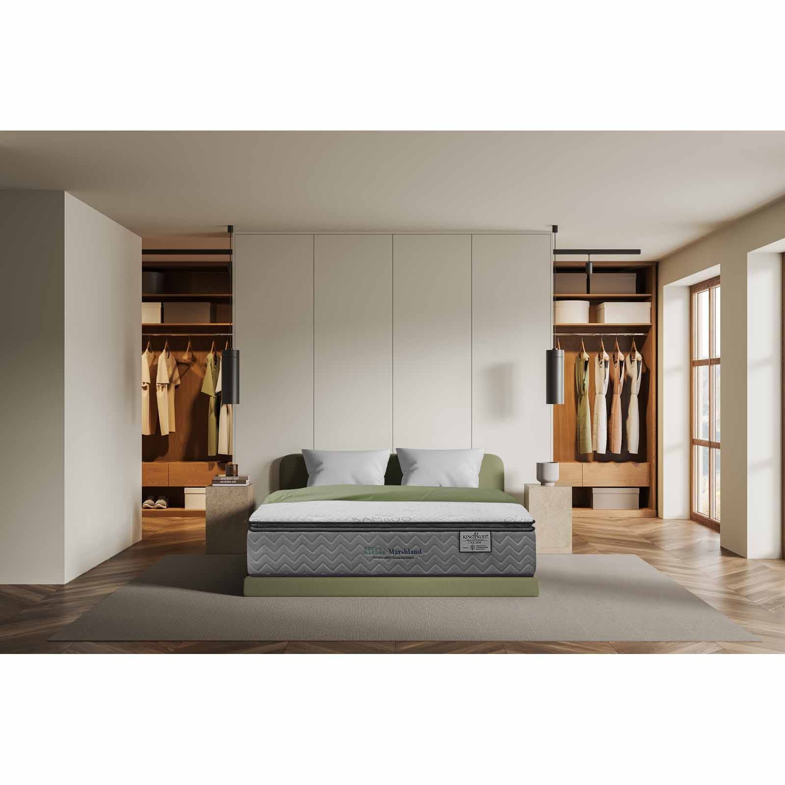KINGKOIL Queen Size Mattress W/ss193 Storage Divan And Headboard GREEN NATURE MASHLAND-image 3