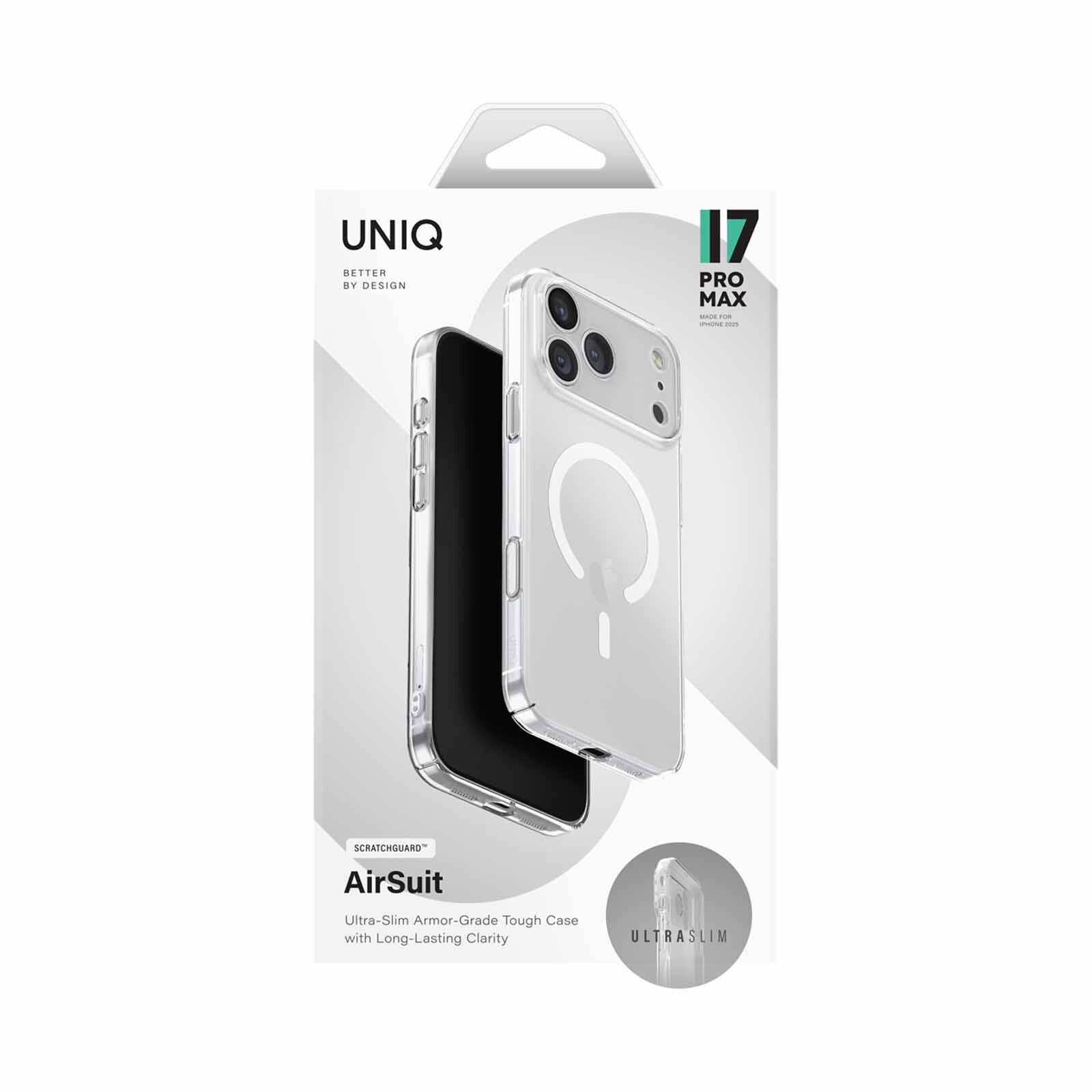 UNIQ Iphone 17 Pro Max (2025) 6.9 Magclick Charging Airsuit - Glossy Clear/white UNIQ-IP6.9P(2025)-ASMGCLRW-image 4