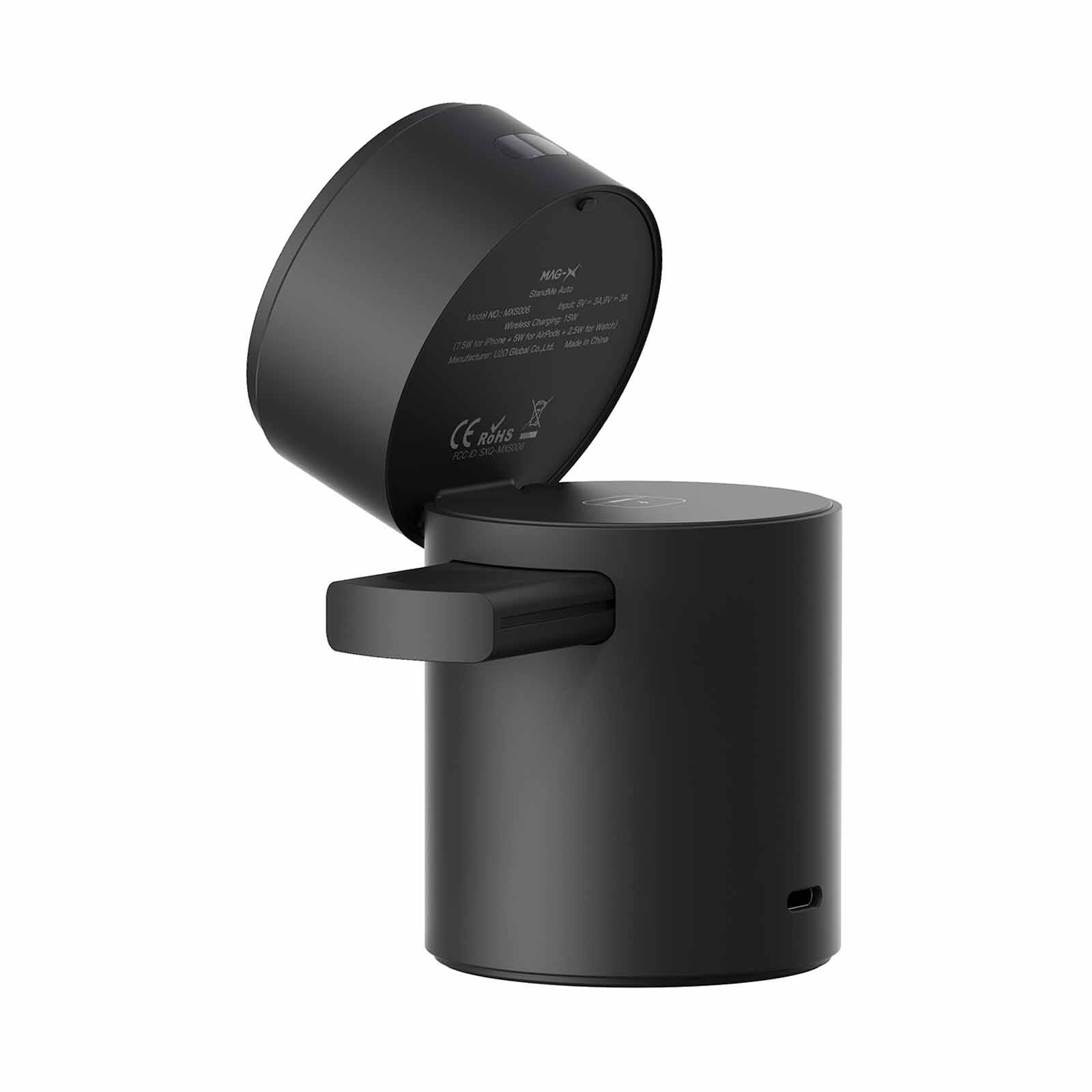 IWALK Power Stand 10000 Qi2 3-in-1 Wireless Charger Black With Auto Rotation MXS006-001A-image 4