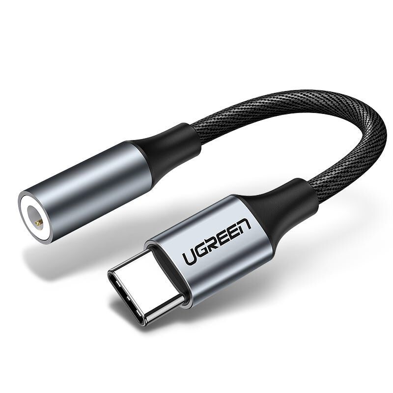 UGREEN Usb Type C To 3.5mm Female Cable 10cm (gray) 30632-image 1