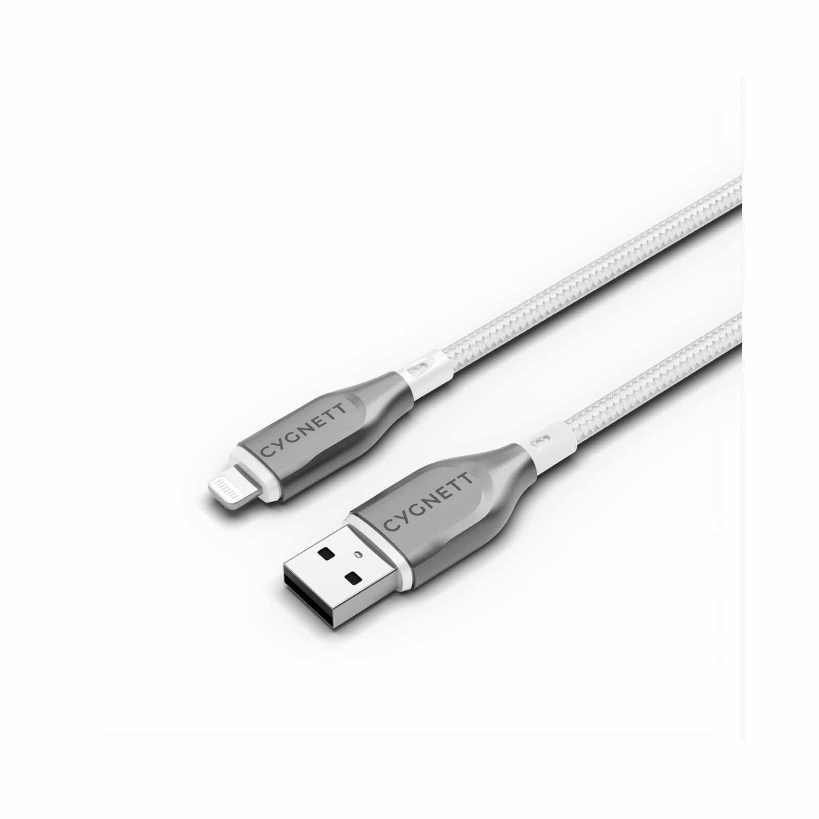 CYGNETT Armoured Lightning To Usb-a Cable - White 1m CY4659PCCAL-image 1