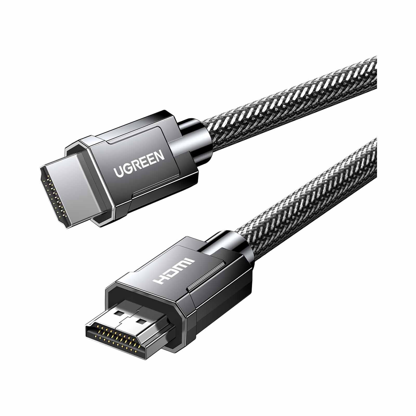 UGREEN 8k 60hz Hdmi 2.1 48gbps M/m Round Braided 2m Cable, Gray 70321