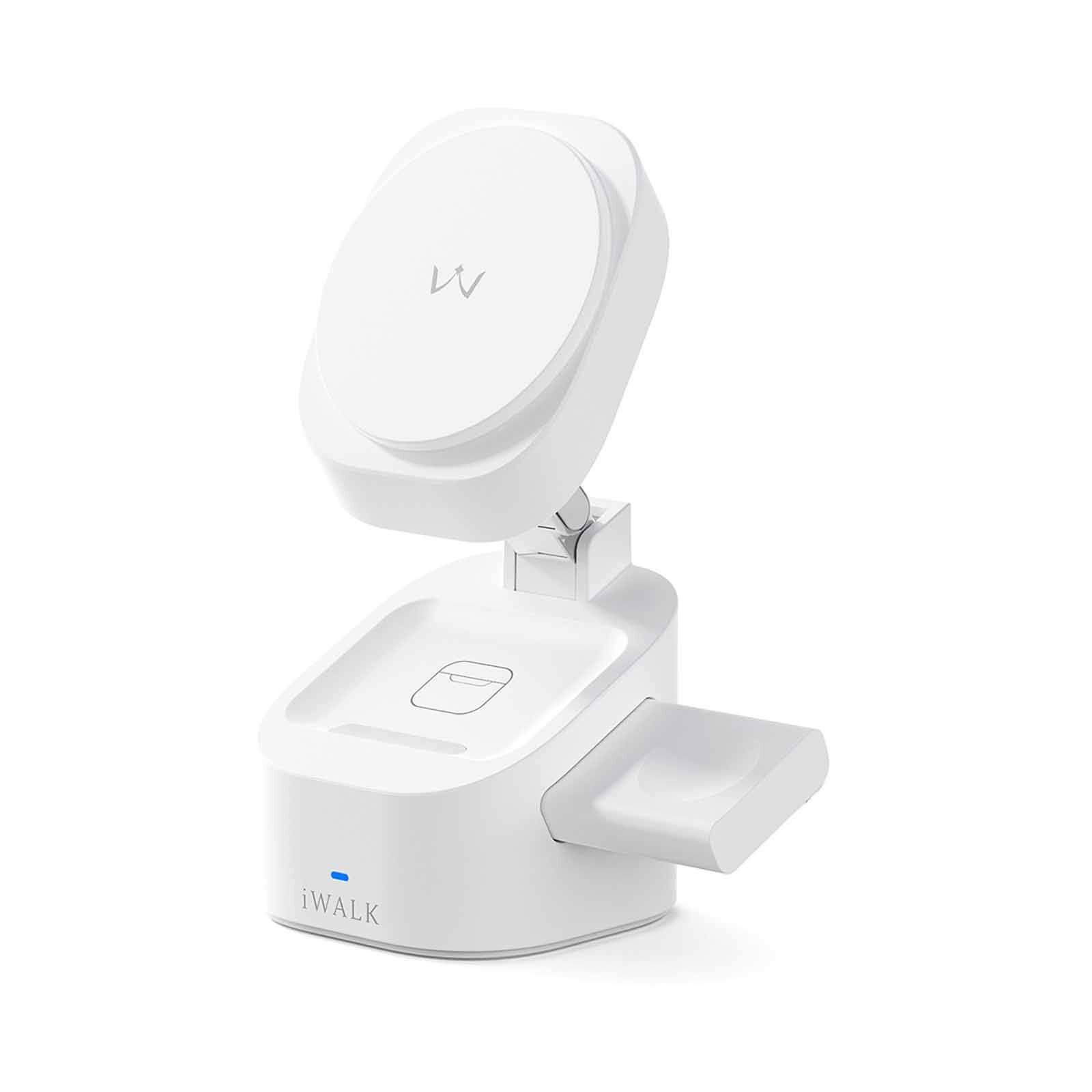 IWALK Standme Power 3-in-1 Wireless Charger White For Iphone/watch/airpods MXS007-002A-image 1