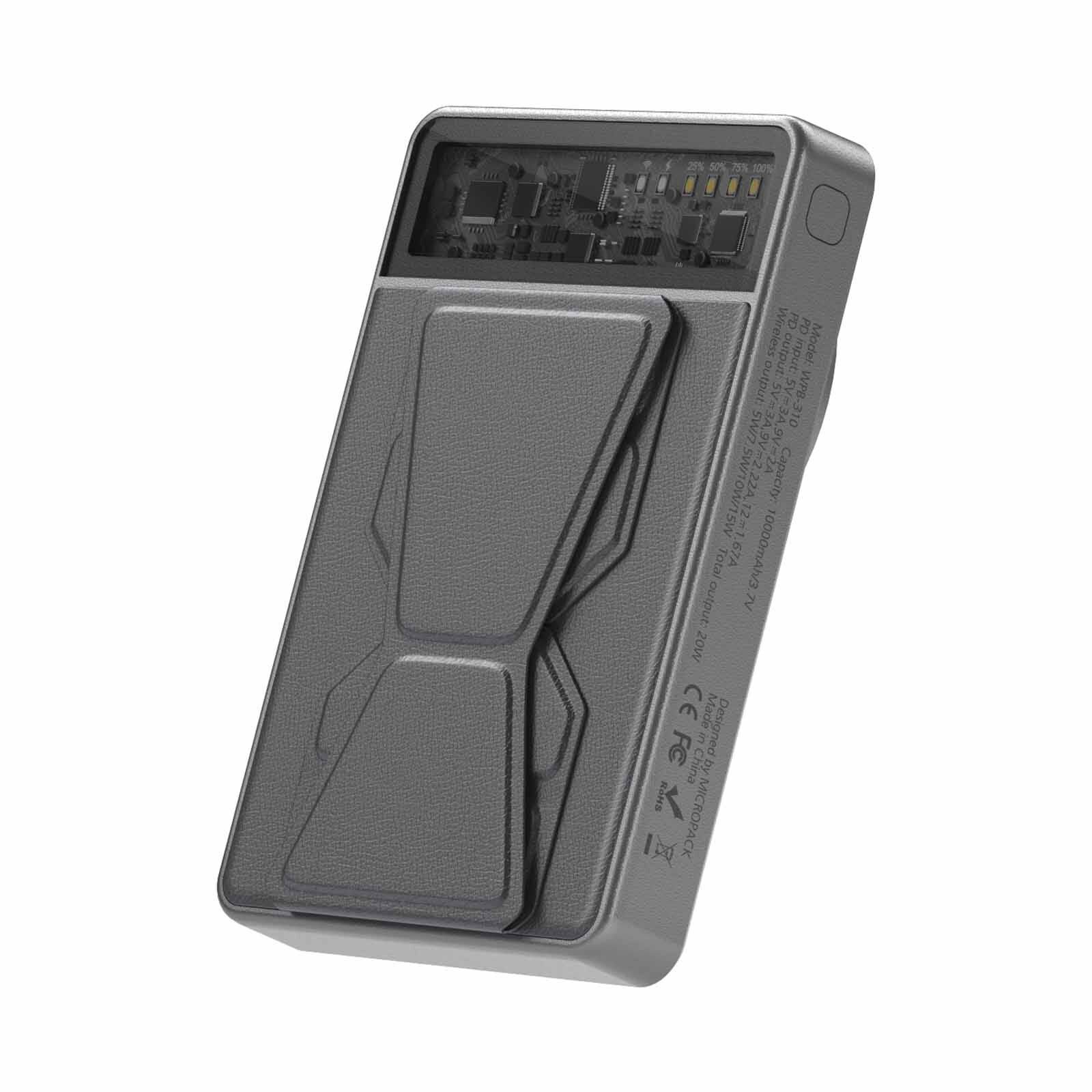 MICROPACK 3 In 1 Pd Fast Charging Magnetic Wireless Powerbank - Grey WPB-310-GY-image 14