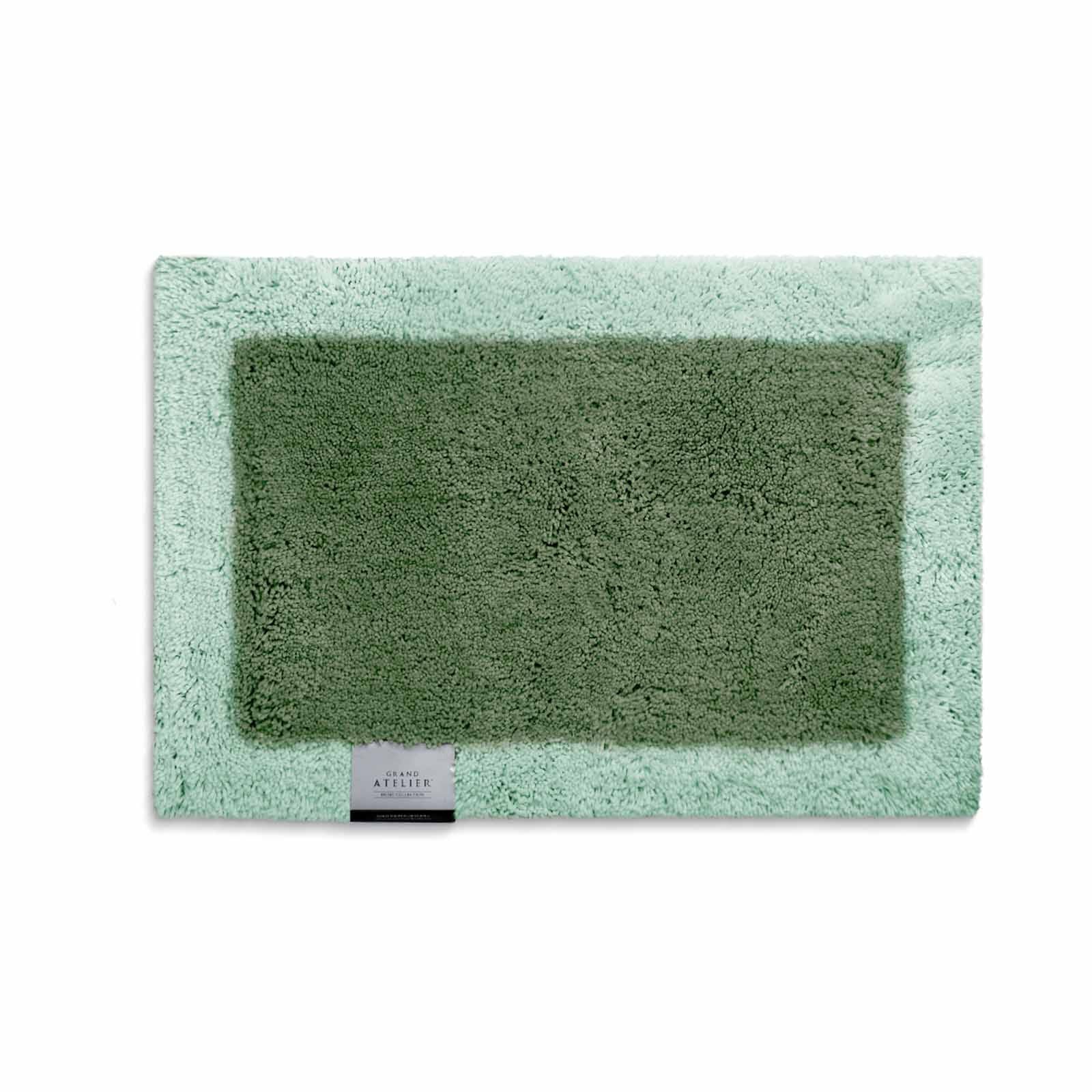 GRAND ATEL Plush Bath Rug - Jade HOME COLLECTION BARETT BORDER
