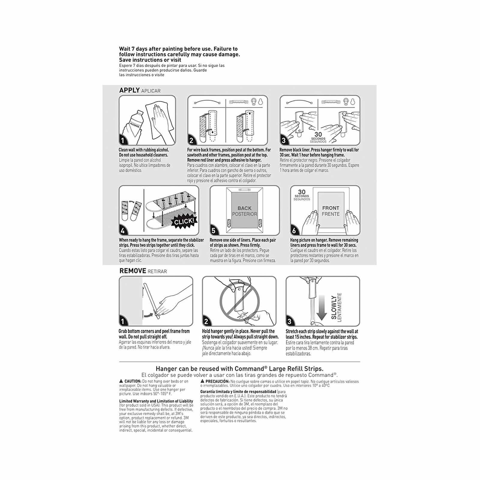 3M COMMAND Sawtooth 1hanger 2large Strips 17047-image 3