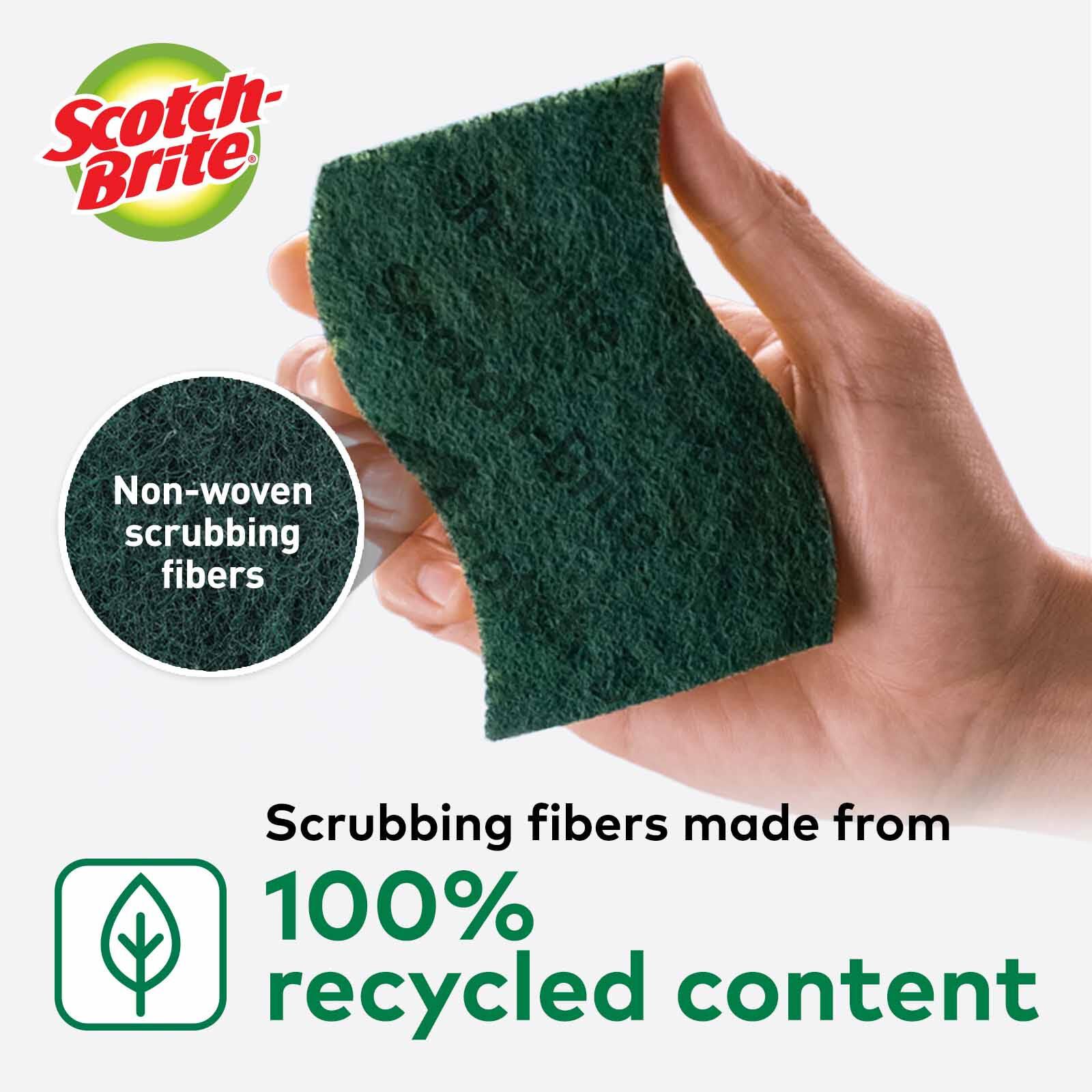 3M SCOTCHB S/b 2in1 Anti-bac Scrub Sponge 3pc 213-image 4