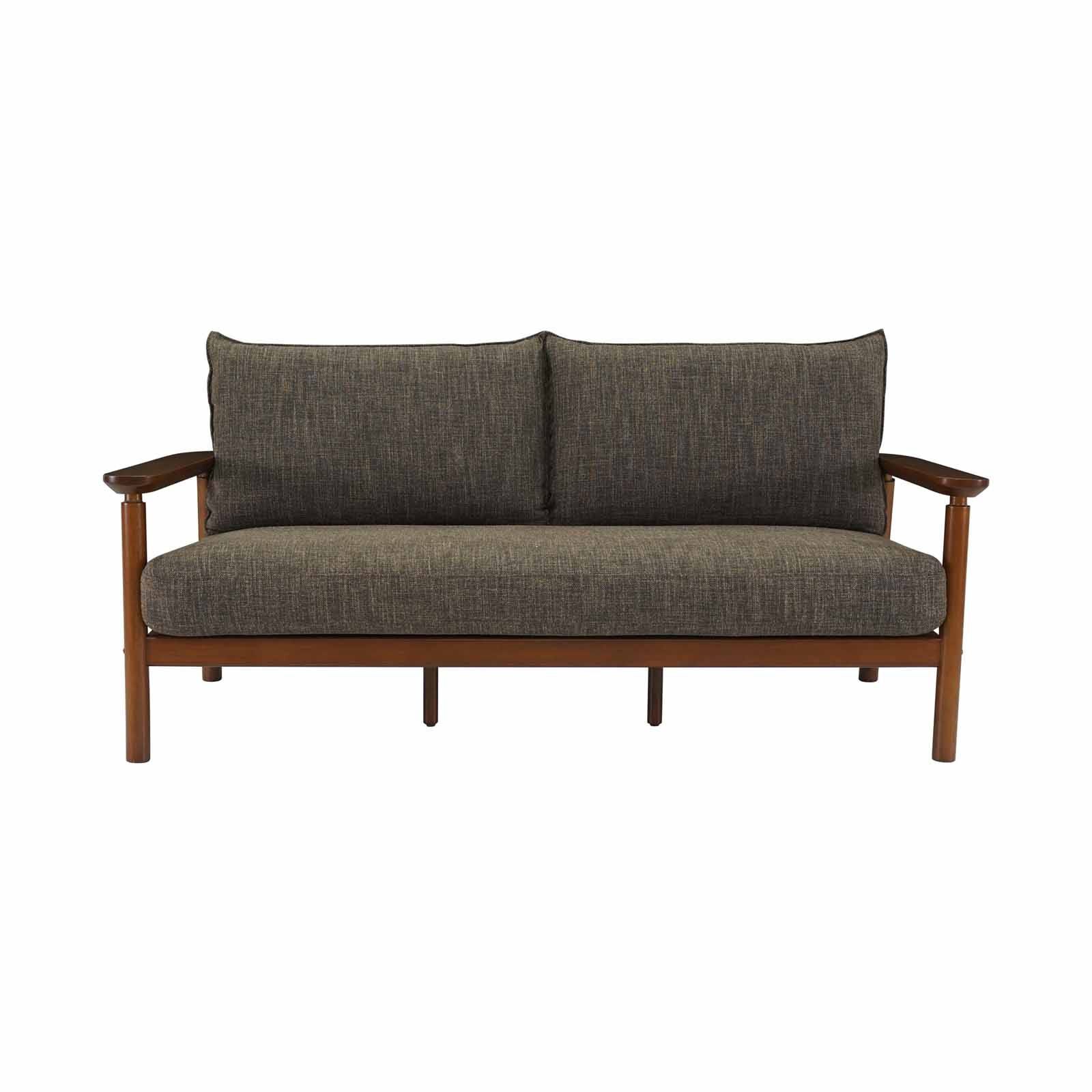 MUZE 3 Seater Sofa (fab) Brown Fabric Sofa MERU-image 1