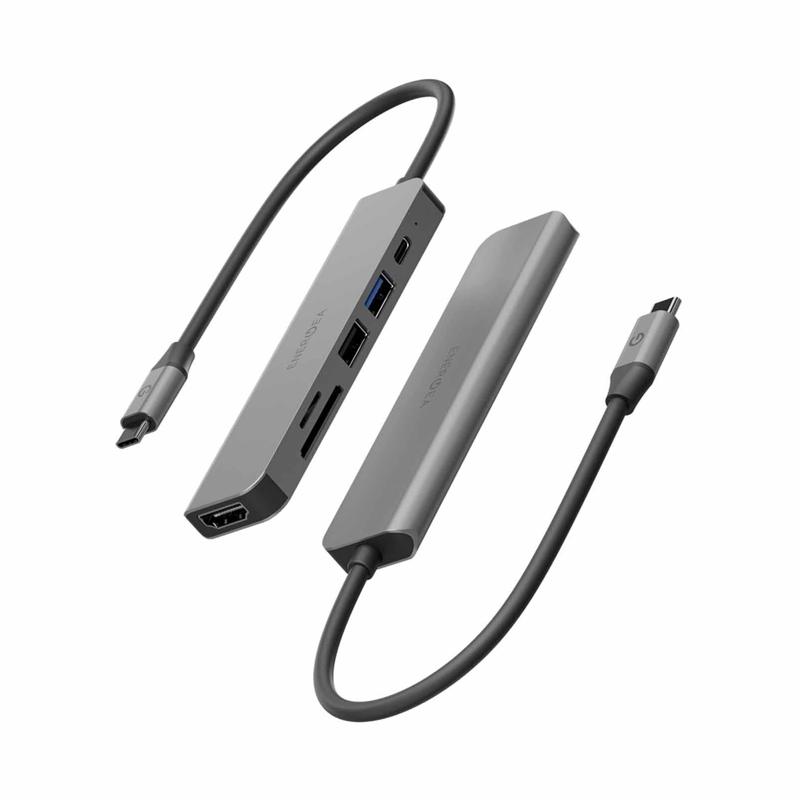ENERGEA Aluhub Hd 3,6 In 1 Aluminium Alloy Charging Hub - Gunmetal HUB-HD3-GUN-image 2