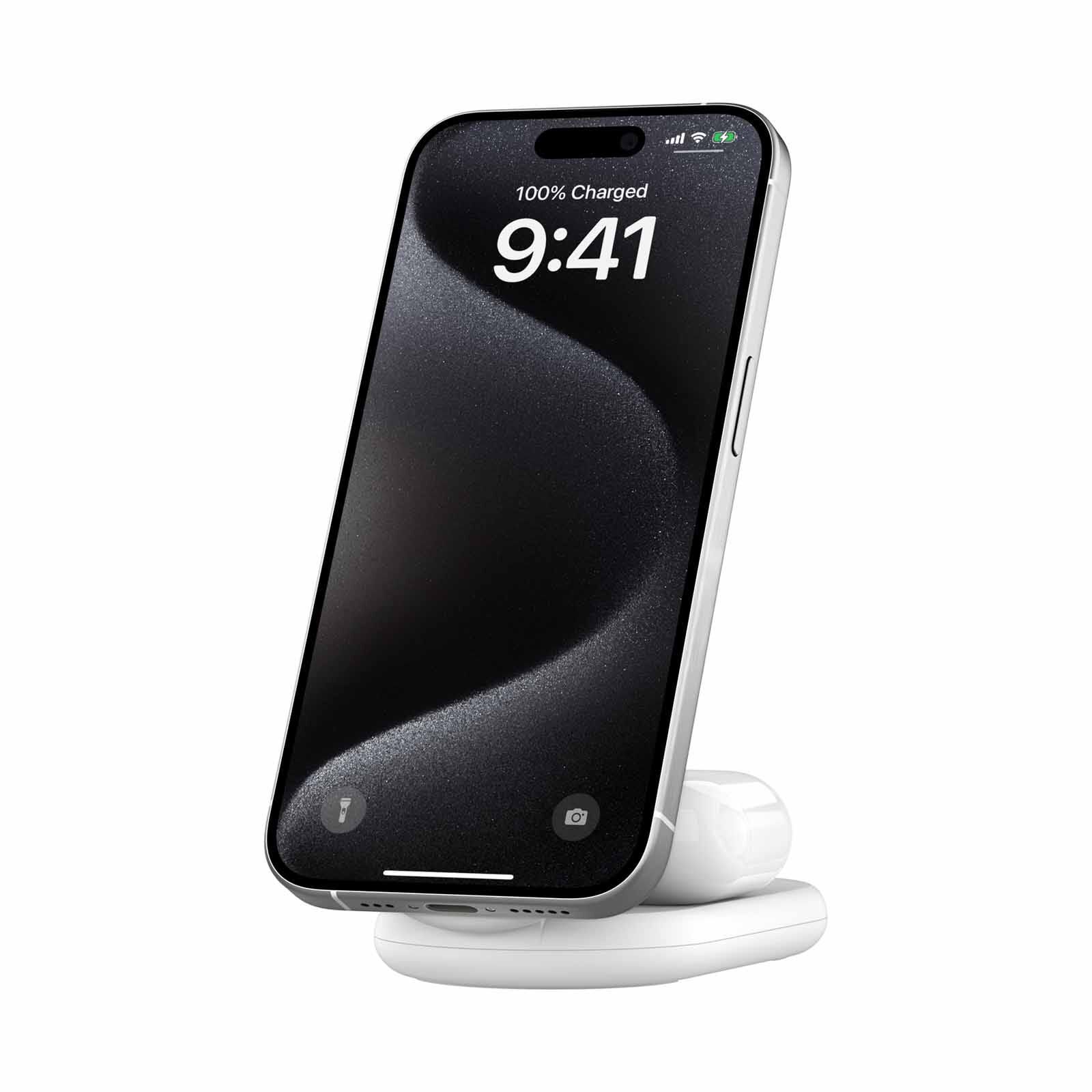 BELKIN Qi2 2-in-1 Mag Wireless Charging Stand Wht WIZ028QCWH-image 2