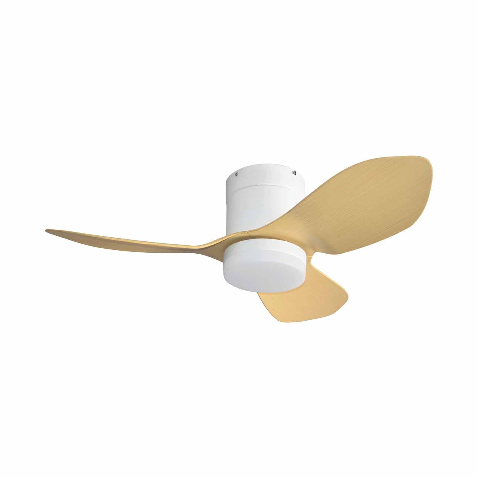 EUROPACE 36 In Bldc Motor Ceiling Fan W/light (white With Light Wood) ECF36H - WH/LW-image 1