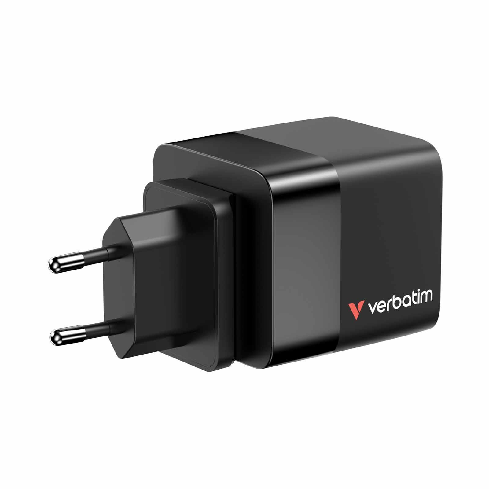 VERBATIM Gan Charger 65w 2 Port Cable Display Us/uk/eu VM32217-image 4