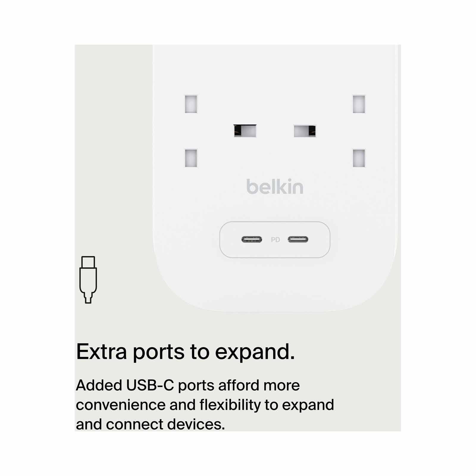 BELKIN 8 Outlets Surge Protector W 2 X Usb-c Port SRB004AF2M-REV-image 7