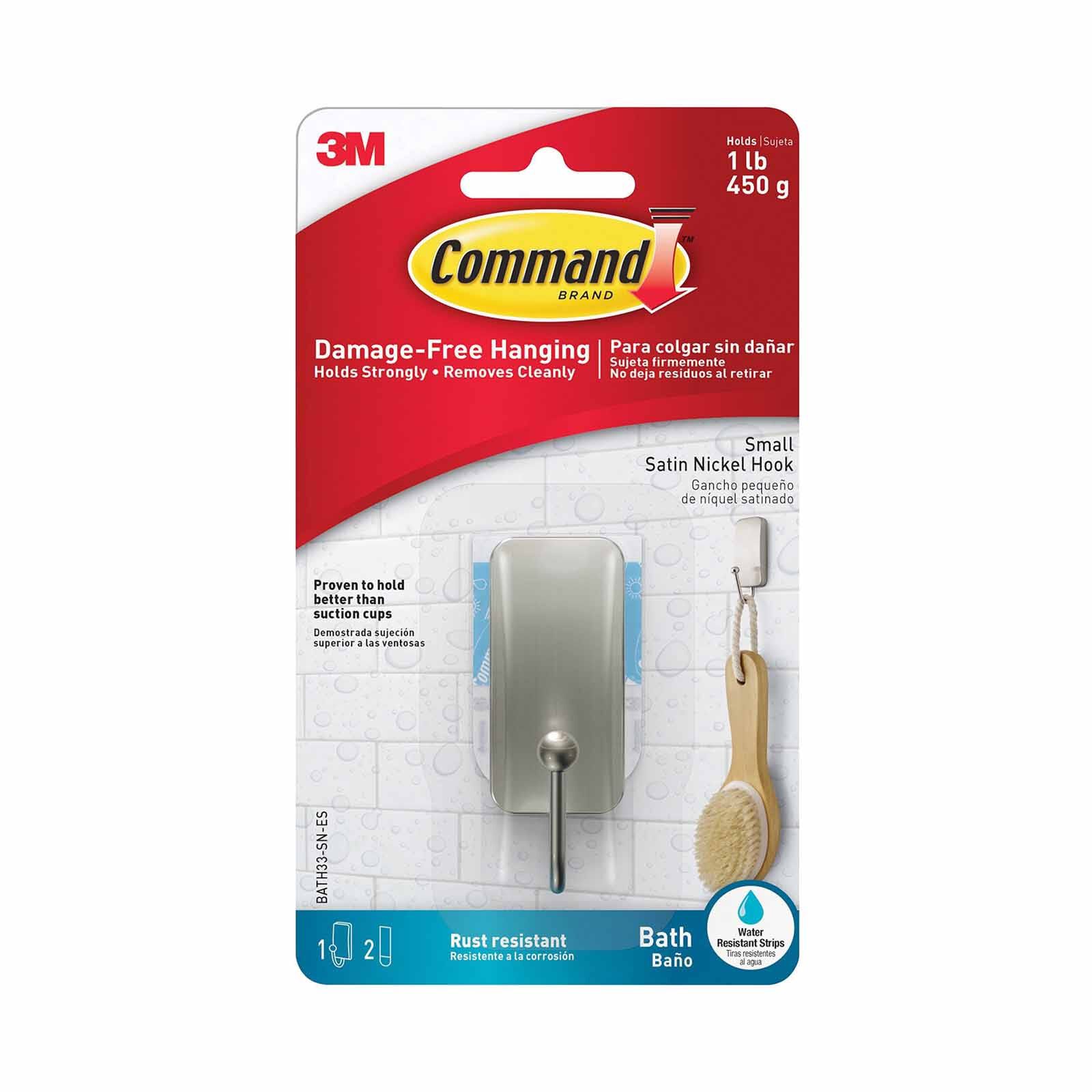 3M COMMAND Command Small Hook Bath33-sn-es BATH33-SN-ES