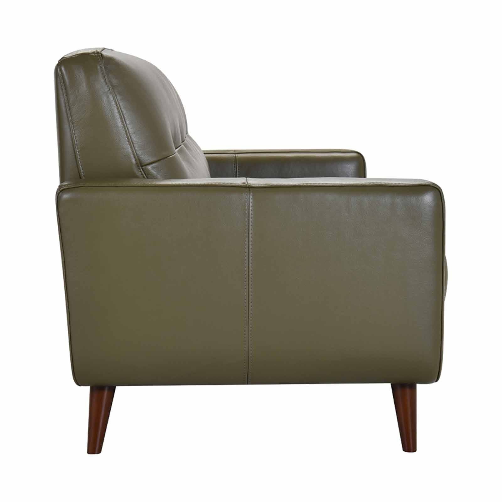 MUZE 3 Seater (fl) C15 Green Full Leather Sofa BLYTHE-image 8