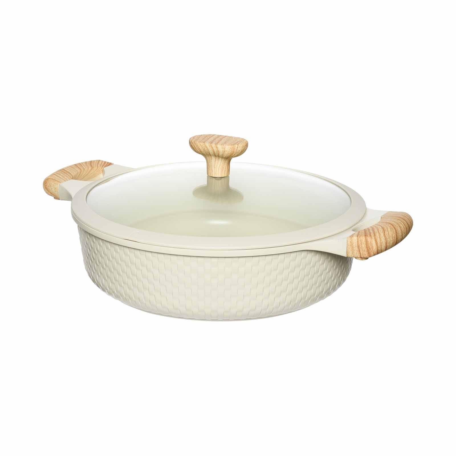 RESTO Shallow Pot With Lid 28inch - Beige 93806