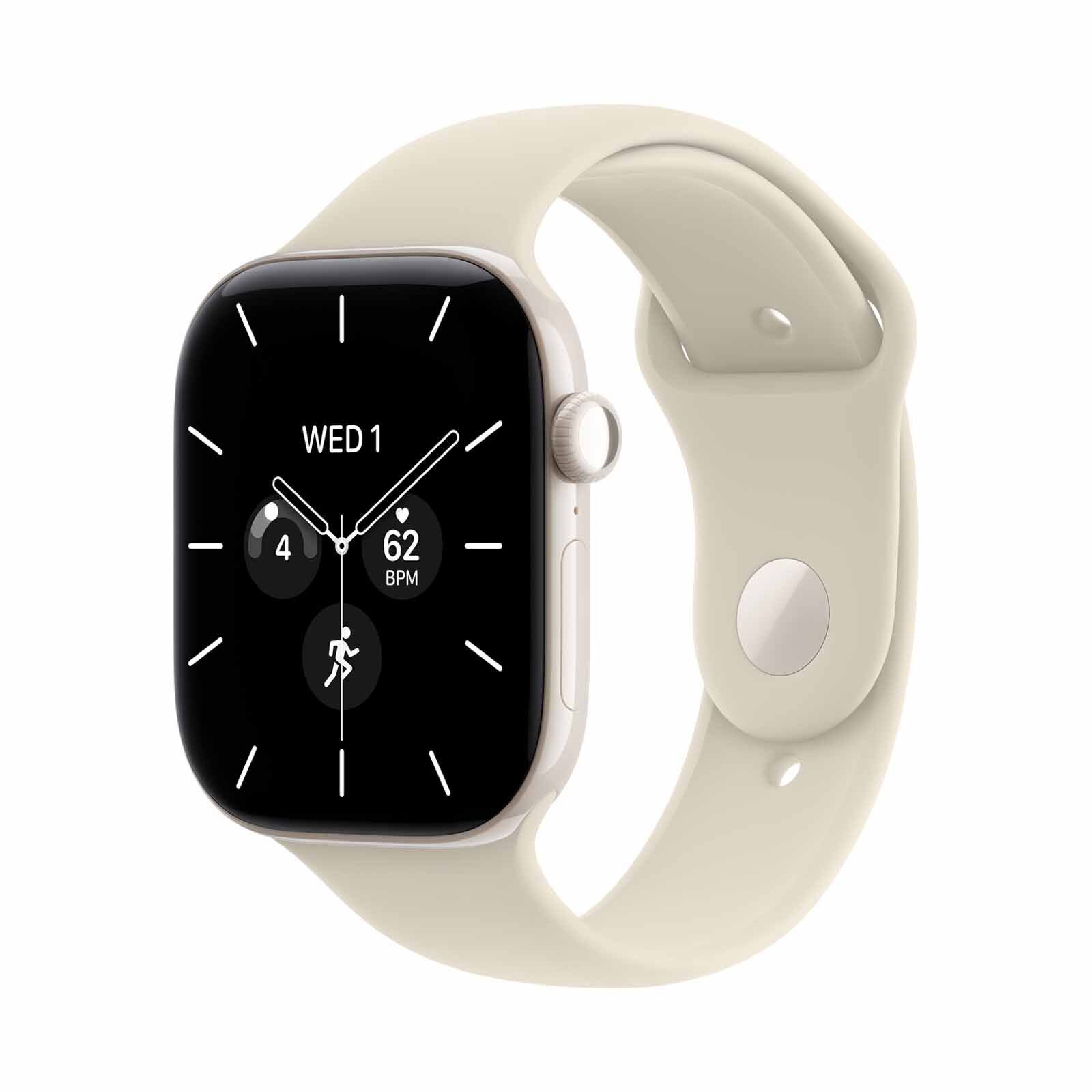 APPLE Watch Series 12 Gps + Cellular 46mm Pearl White Ceramic Case With Sand Sport Band - S/m MJH14X/A-image 2