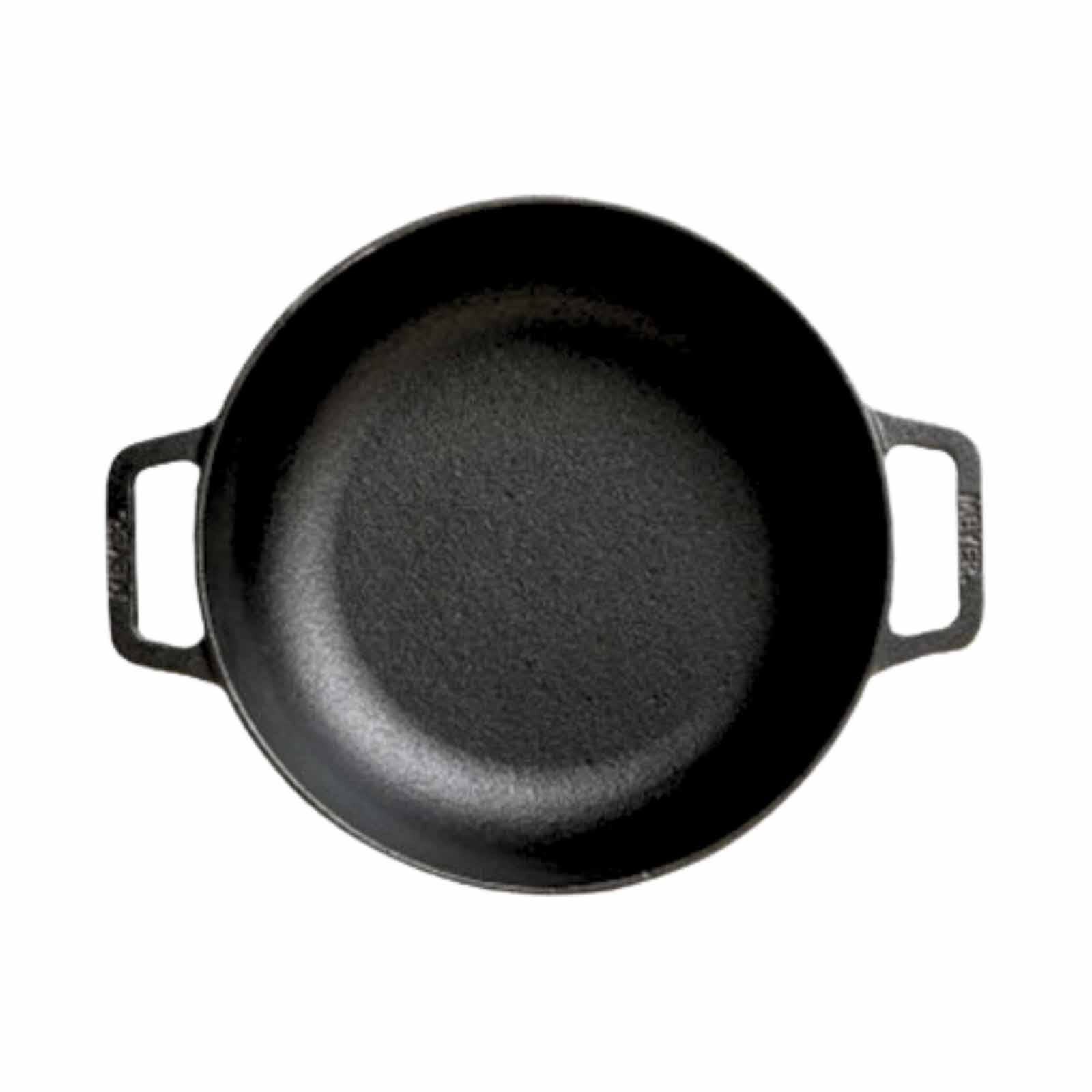 MEYER Pre-seasoned Cast Iron 26cm/5.2l Sauteuse With Glass Lid 48645-image 3
