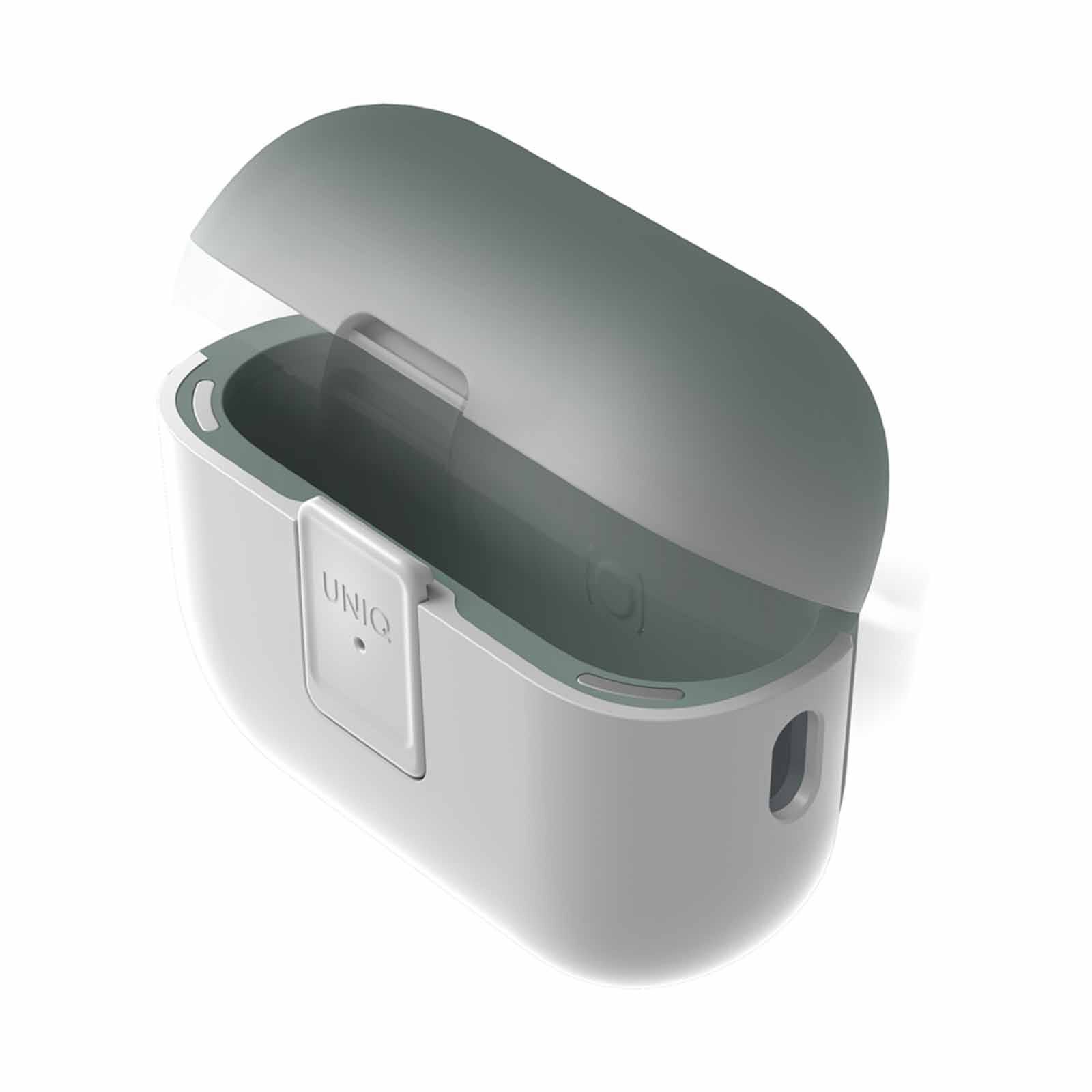UNIQ Clyde Airpods Pro 2nd Gen Lock Case - White (dove White /soft Mint) UNIQ-AIRPODSPRO2-CLYDWHSMN-image 2
