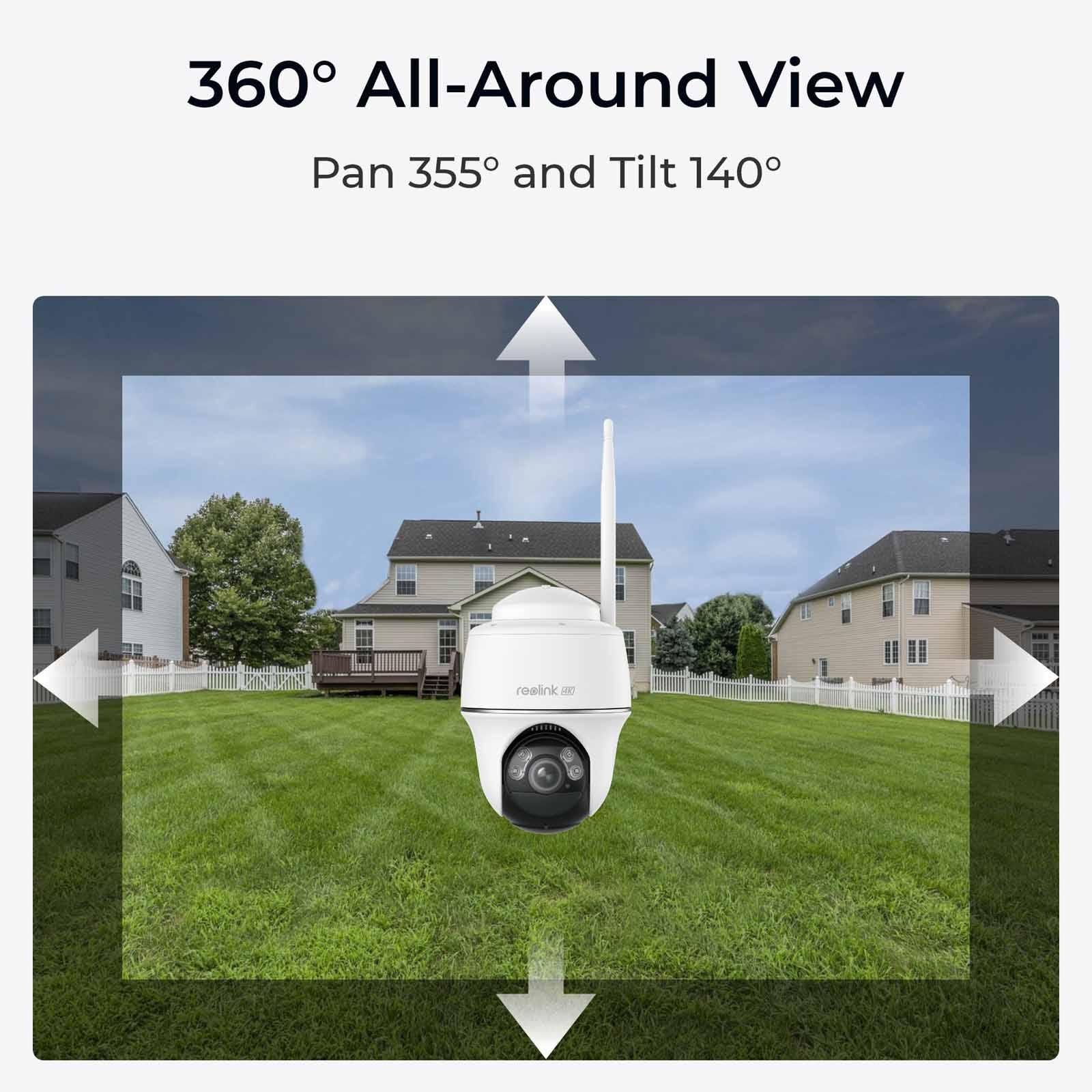 REOLINK Reolink Argus Pt Ultra, 4k Security Camera, Wireless Outdoor Camera, 360&deg; Pan & Tilt Surveillance BWPT4K04-image 2