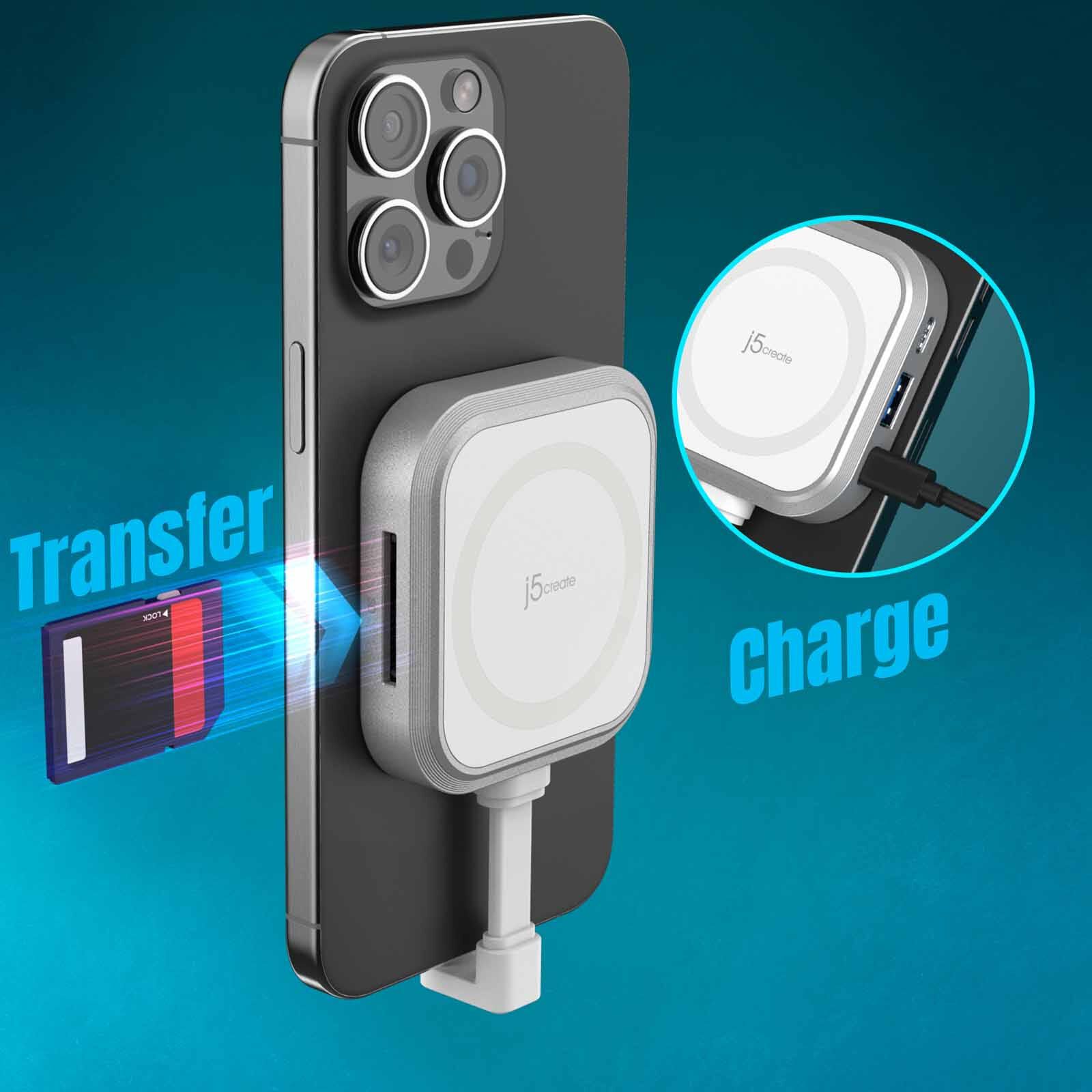 J5CREATE Usb-c Multi-function Hub For Iphone-white JCH168W-image 2