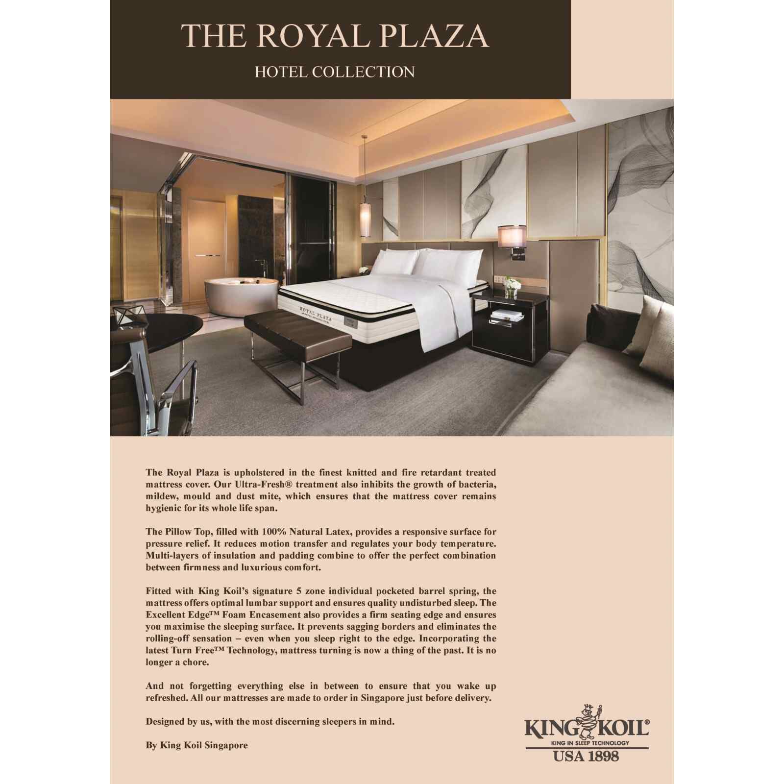 KINGKOIL Single Size Mattress ROYAL PLAZA-image 4