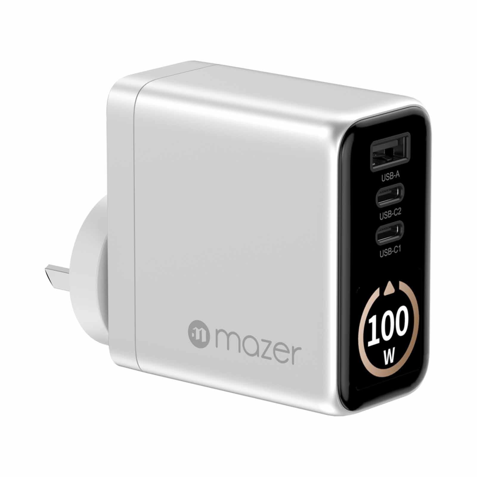 MAZER Aiprestige Gan Pd100w 2c1a With Travel Plugs-silver M-AI-G100W-V7-SV-image 9