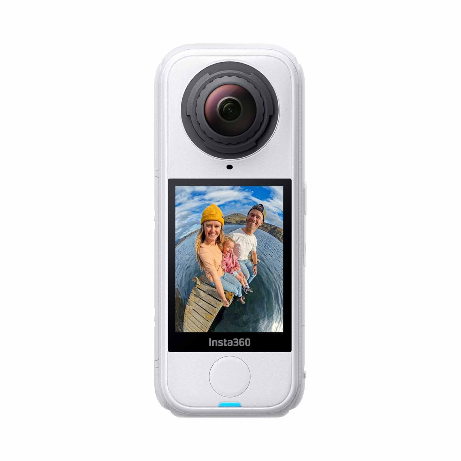INSTA360 X4 Air Starter Bundle - Start Kit Comes With Additional Battery, 114cm Selfie Stick & Len Cap CINSAAFA (STARTER BUNDLE) - ARTIC WHITE