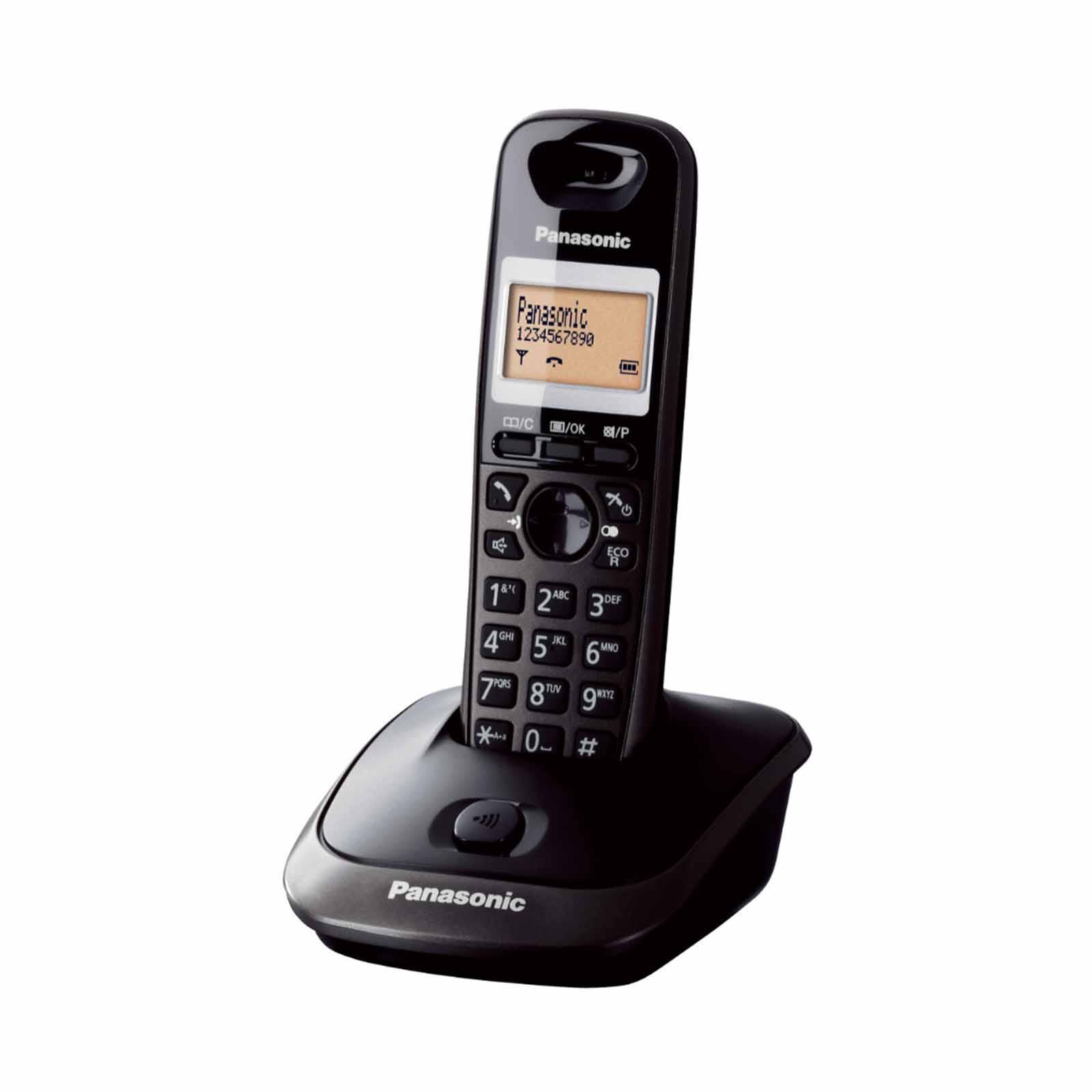 PANASONIC Single Dect Phone Handfree Speaker Phone KX-TG2511CXT -  (TITANIUM BLACK)-image null
