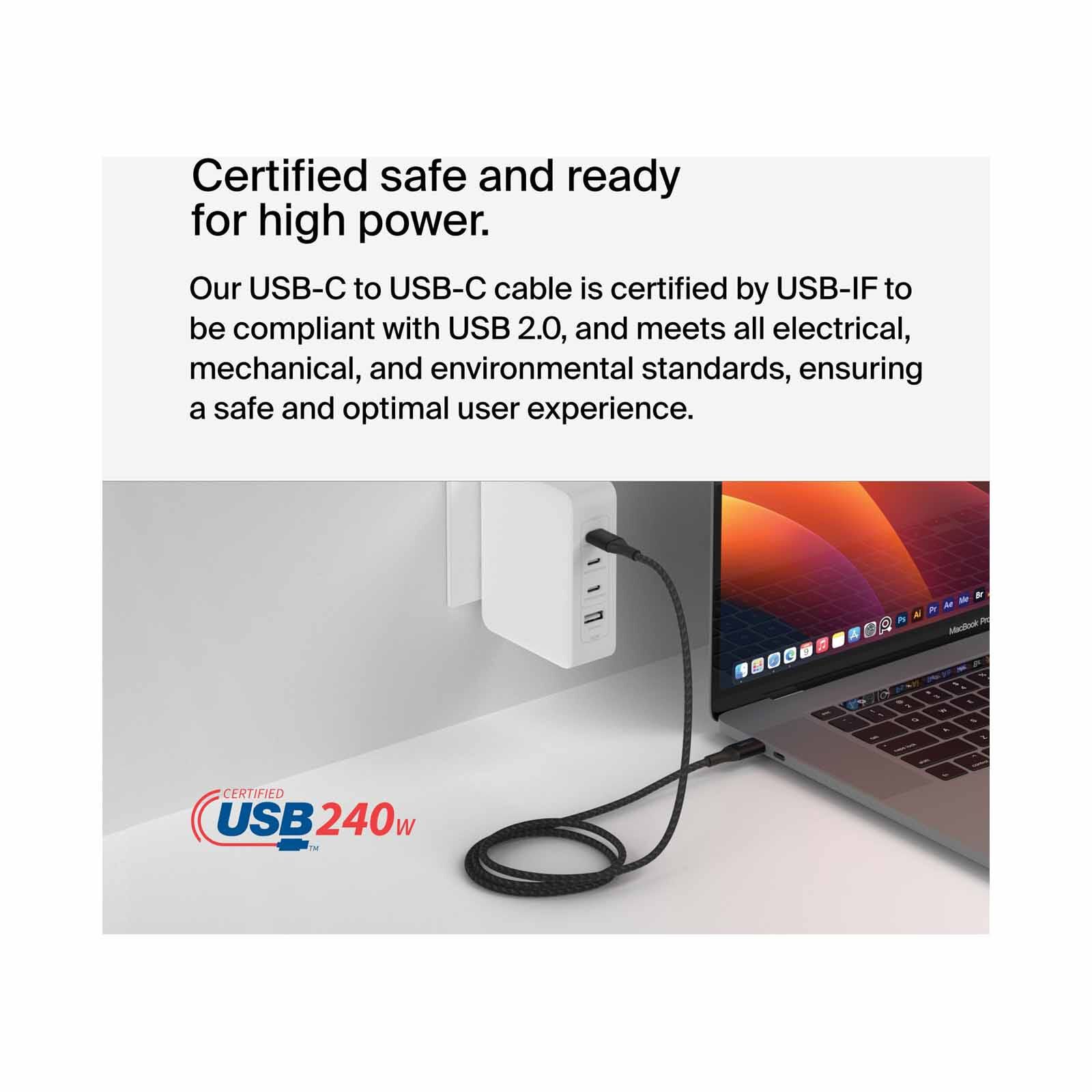 BELKIN Usb-c To C Pd3.1 Cable 2m Up To 240w Blk CAB015BT2MBK-image 7