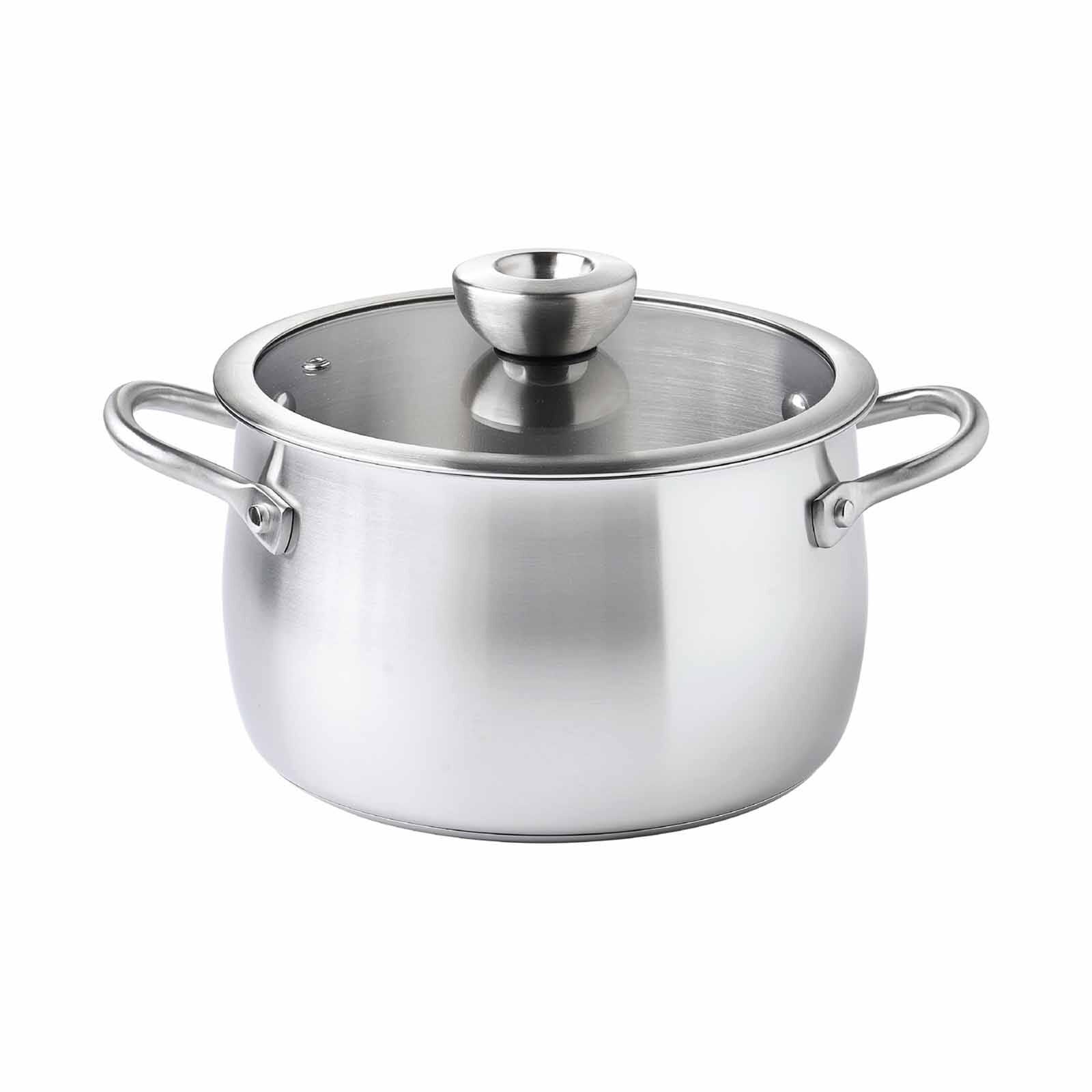 MEYER White Steel Stainless Steel 20cm/3.8l Covered Stockpot 71503-image 1