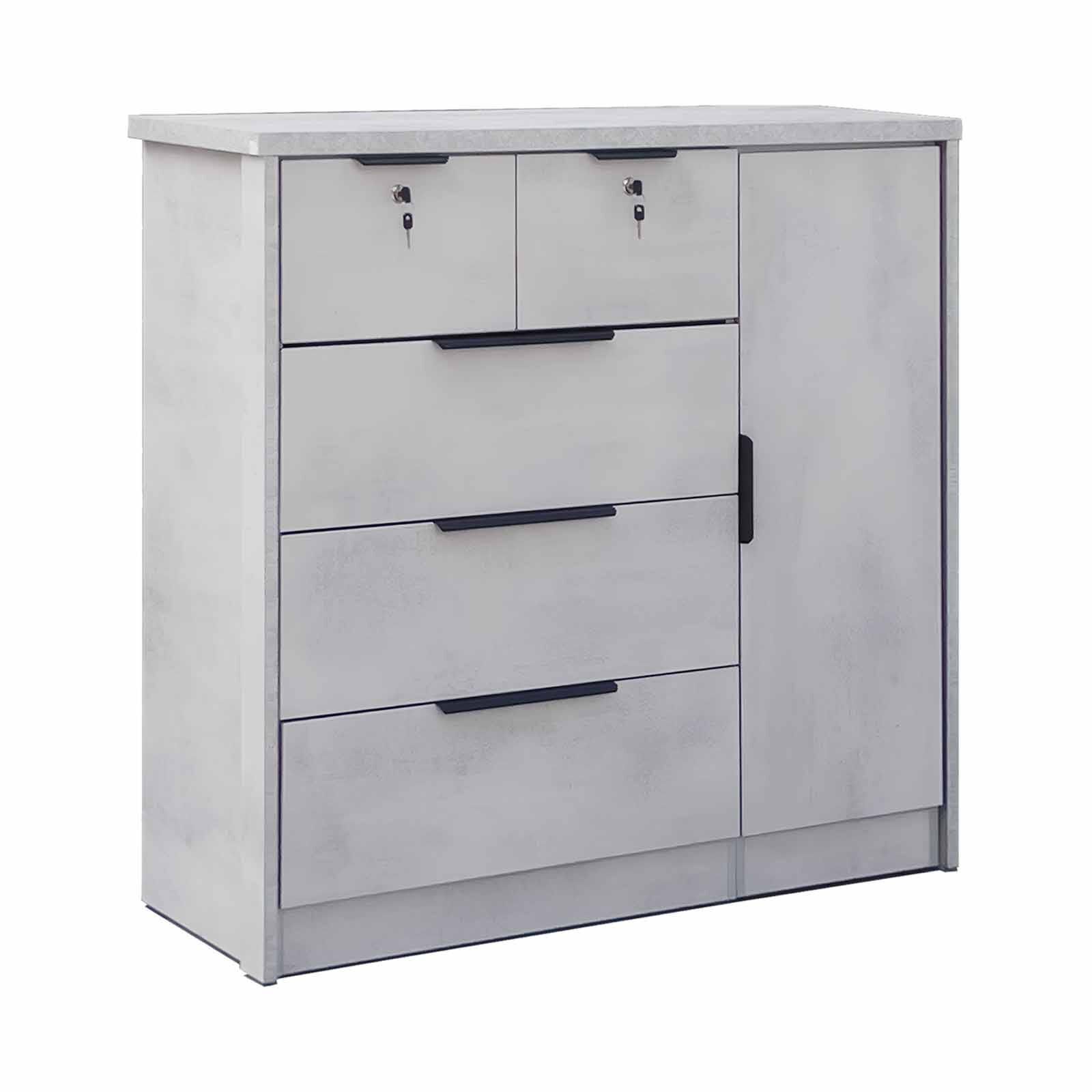 SMARTBOX Chest Of Drawer (solid Plywood) NORDIC GREY-image null