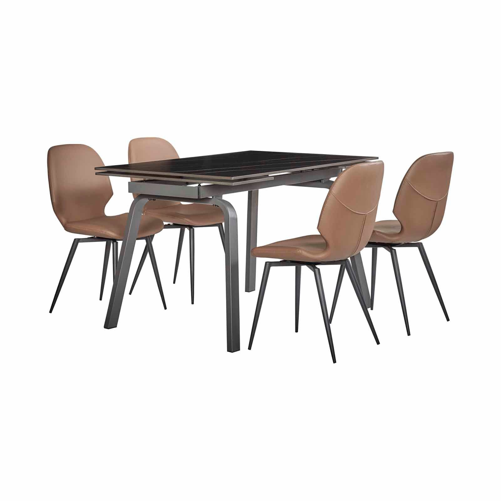5 Piece Extendable Dining Set NEW HACTON-image 8
